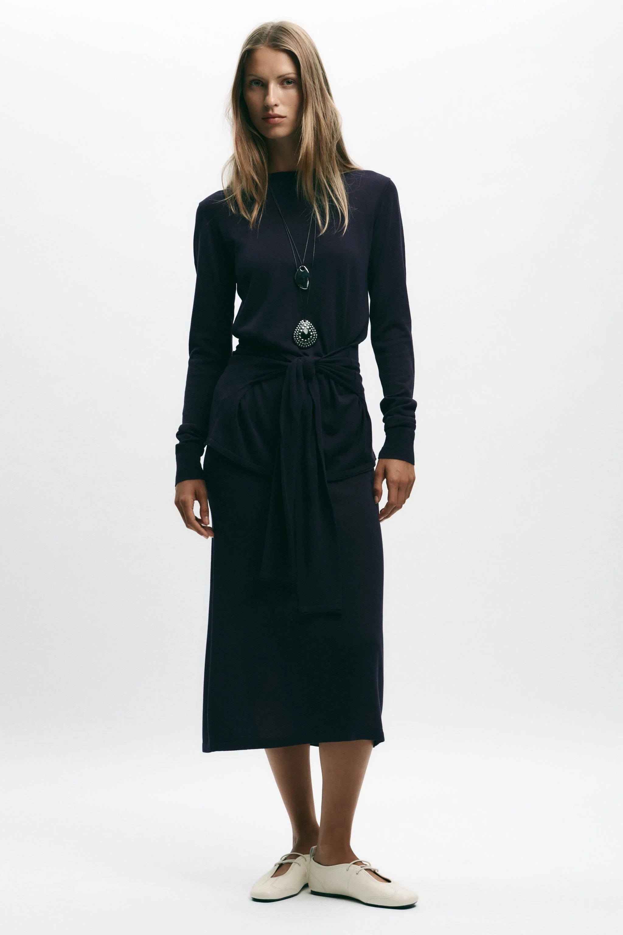 پلیور بافت ساده با گره