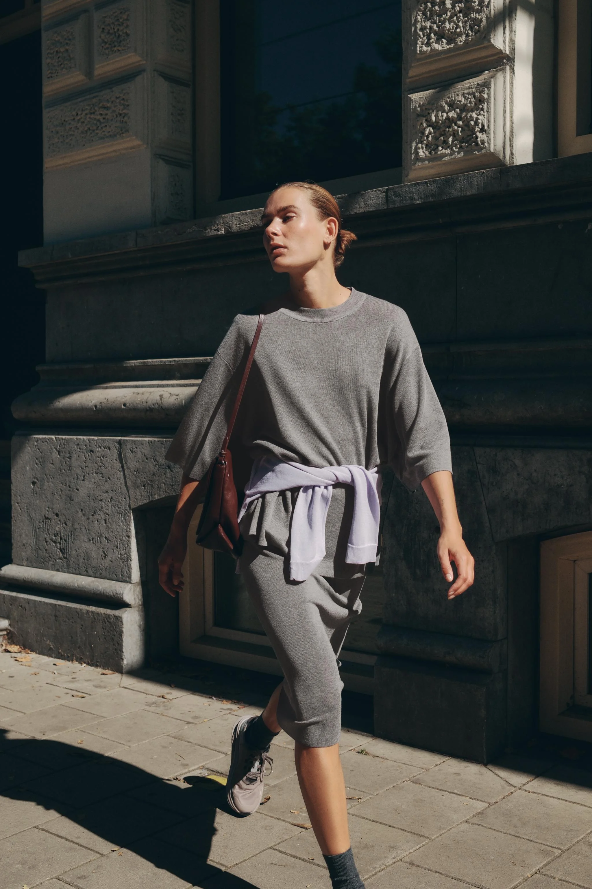 ژاکت بافتنی آستین کوتاه بزرگ