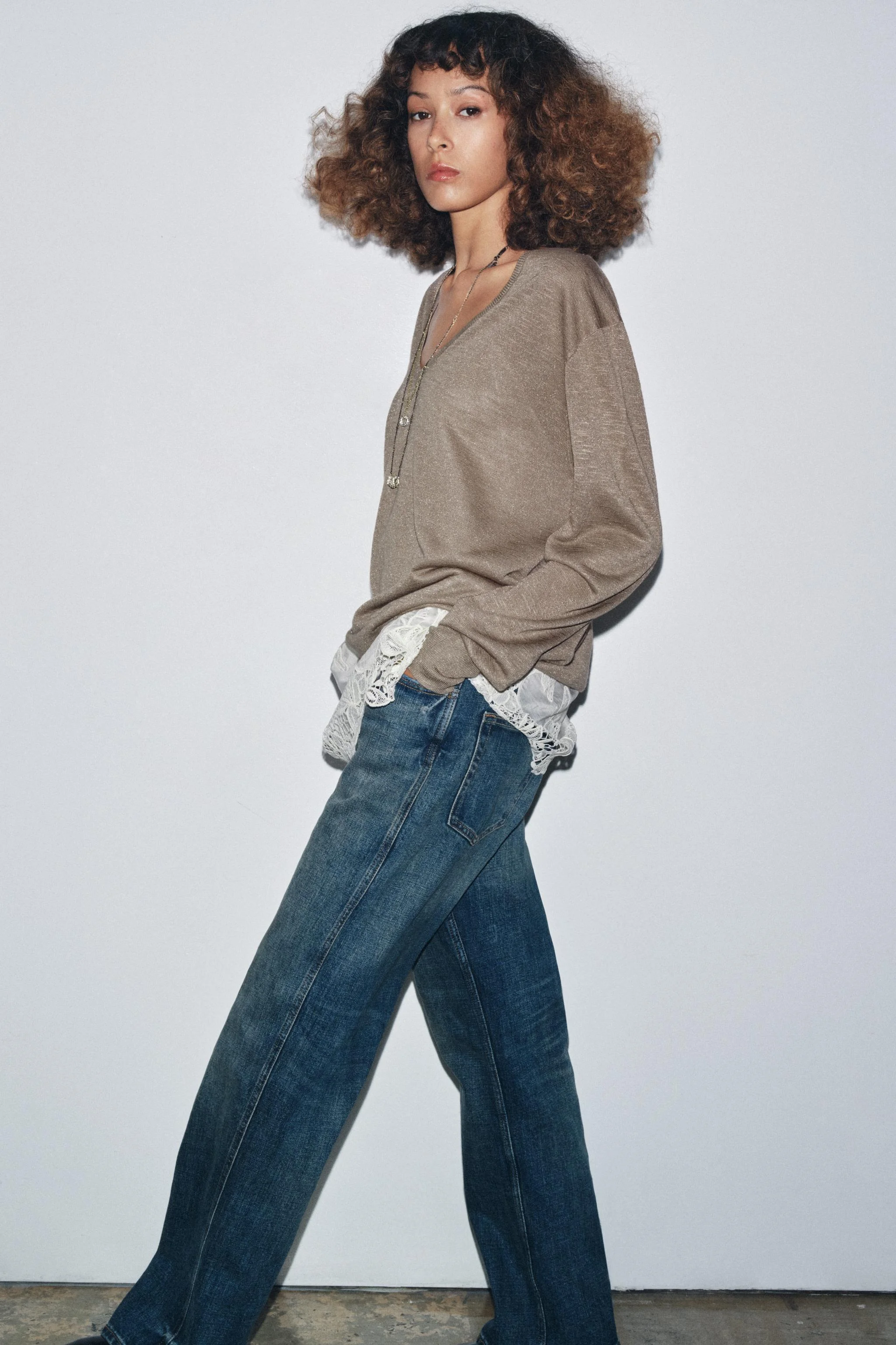 پلیور بافتنی ترکیبی