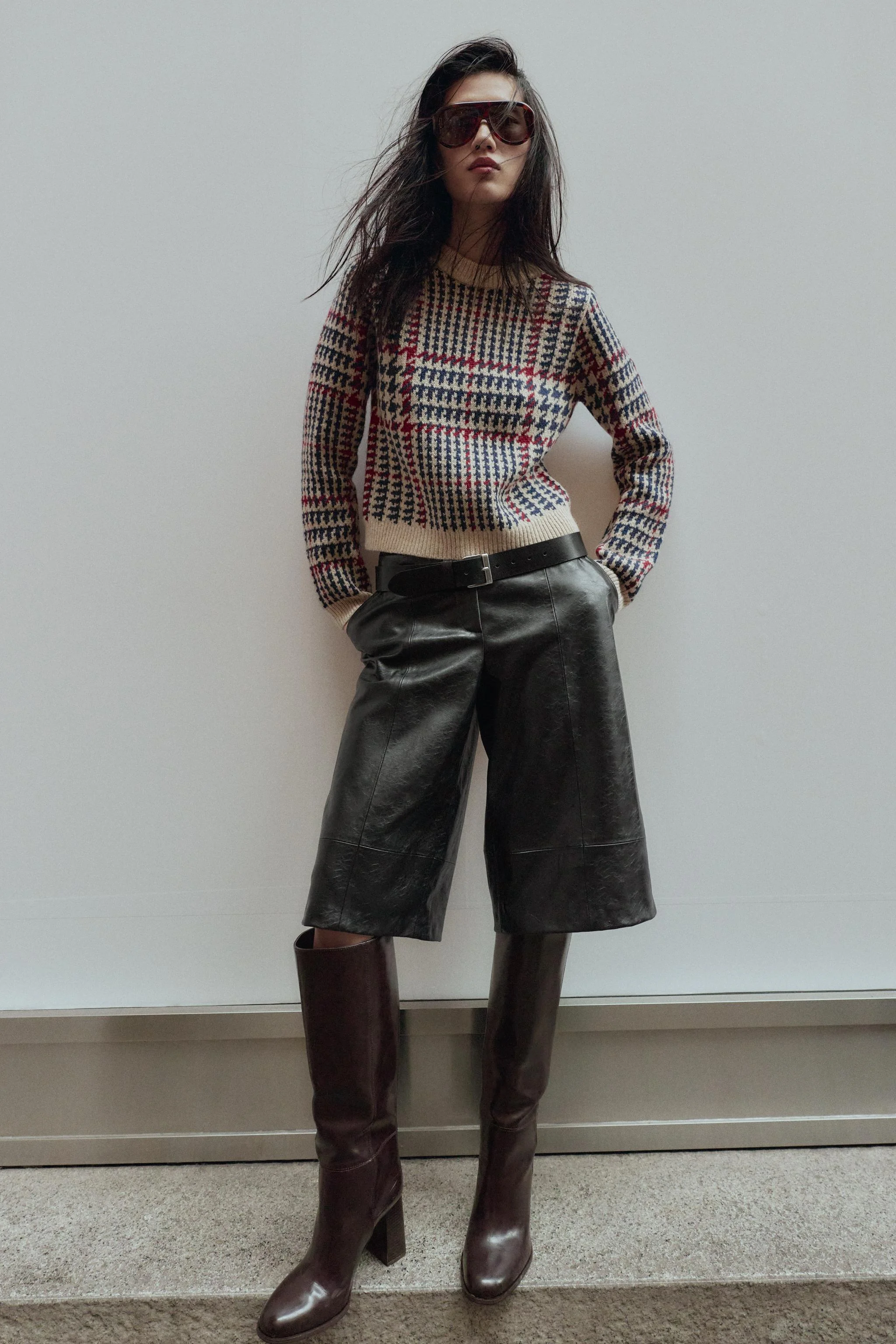 پلیور پشمی طرح پاغازه‌ای