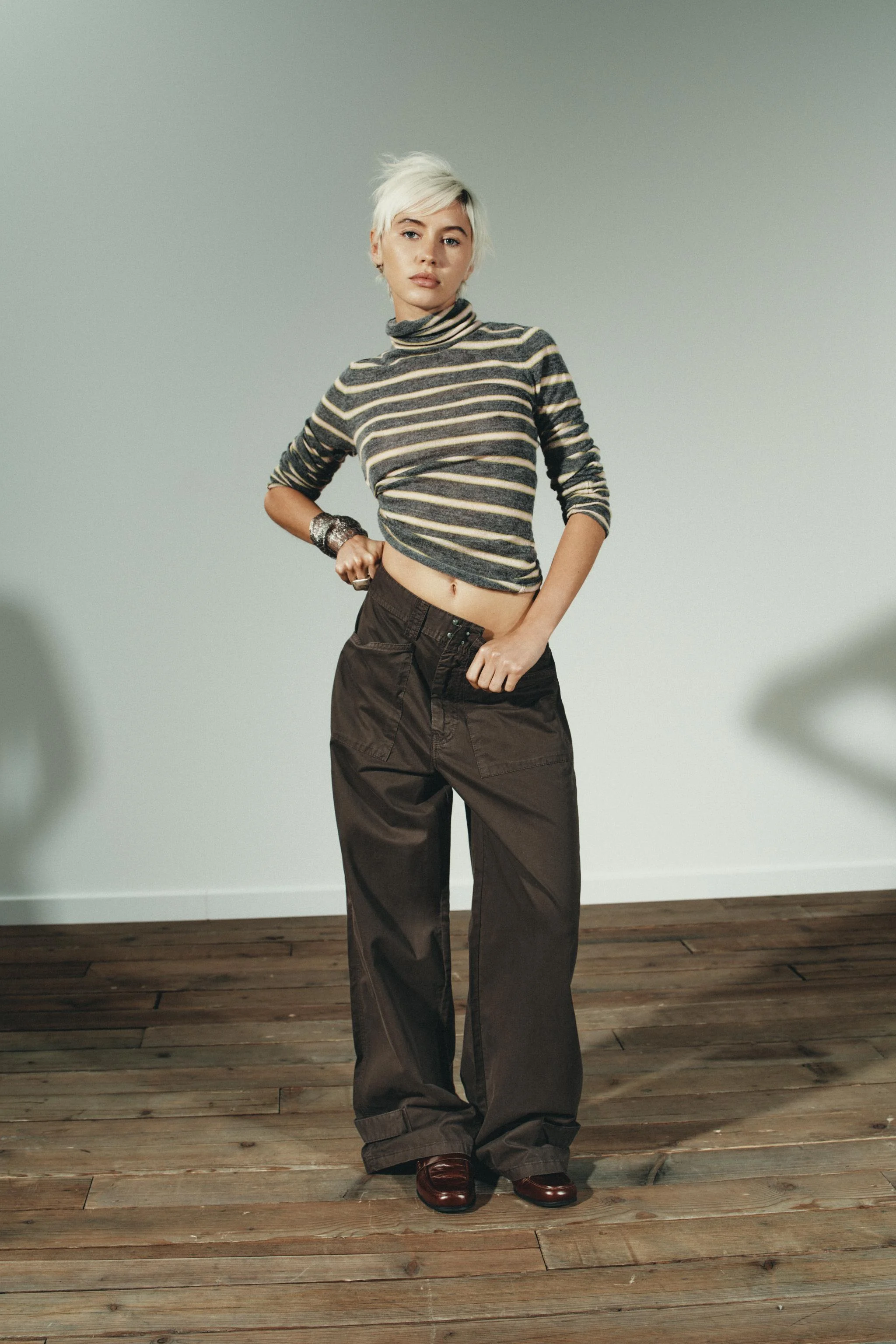 پلیور راه راه بافت ظریف پلیور راه راه بافت ظریف