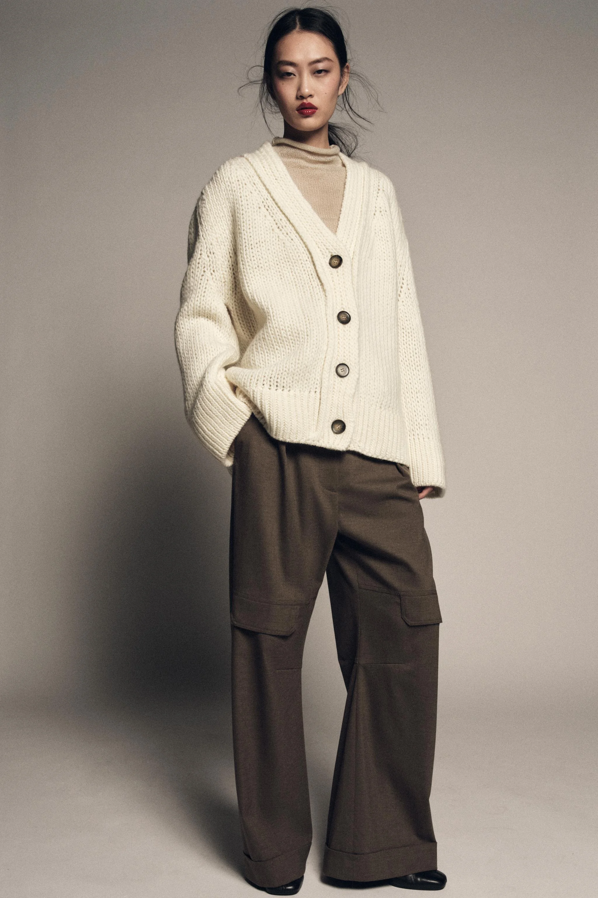 کاردیگان یقه هفت بافت پشمی