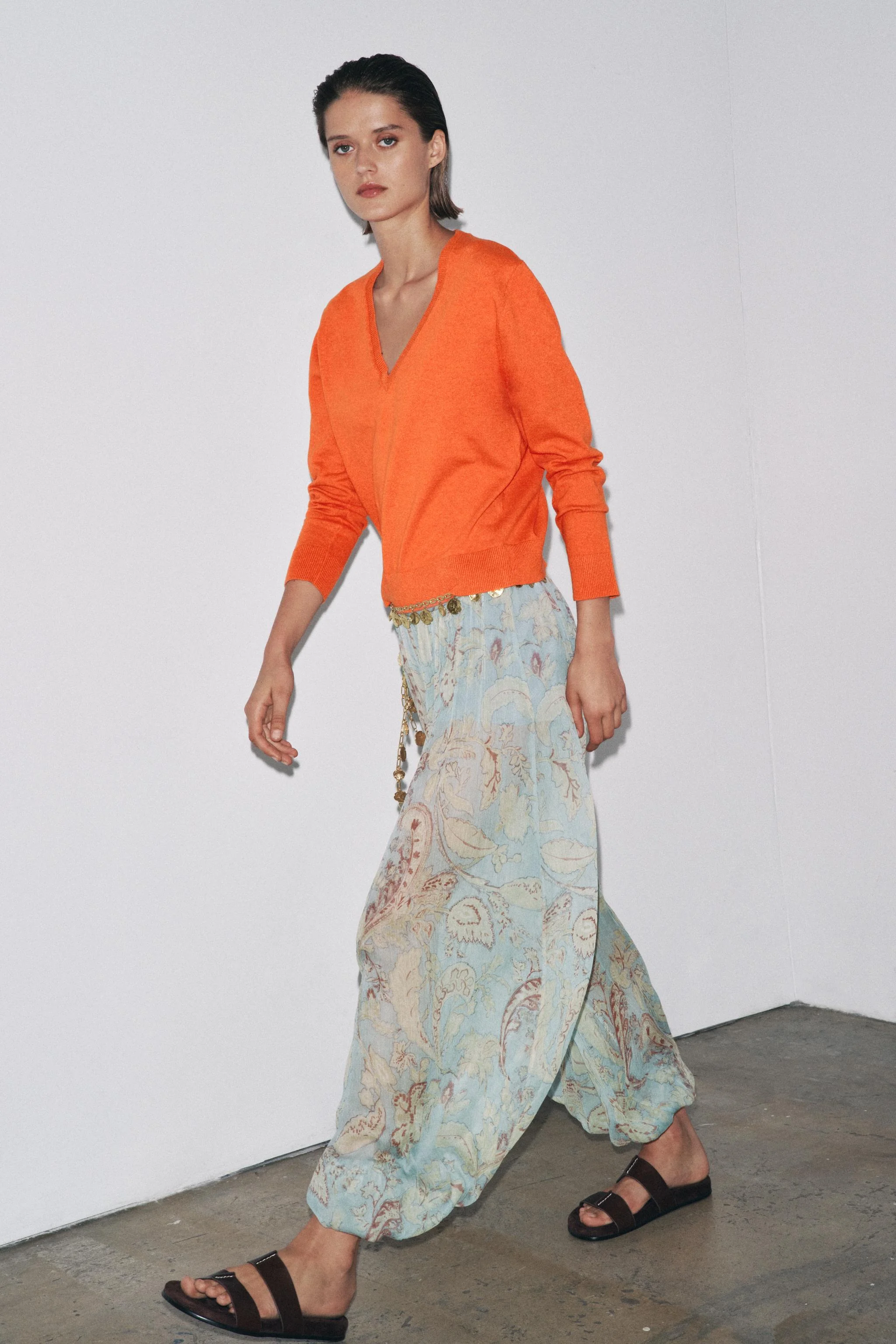 پلیور یقه هفت بافت ساده