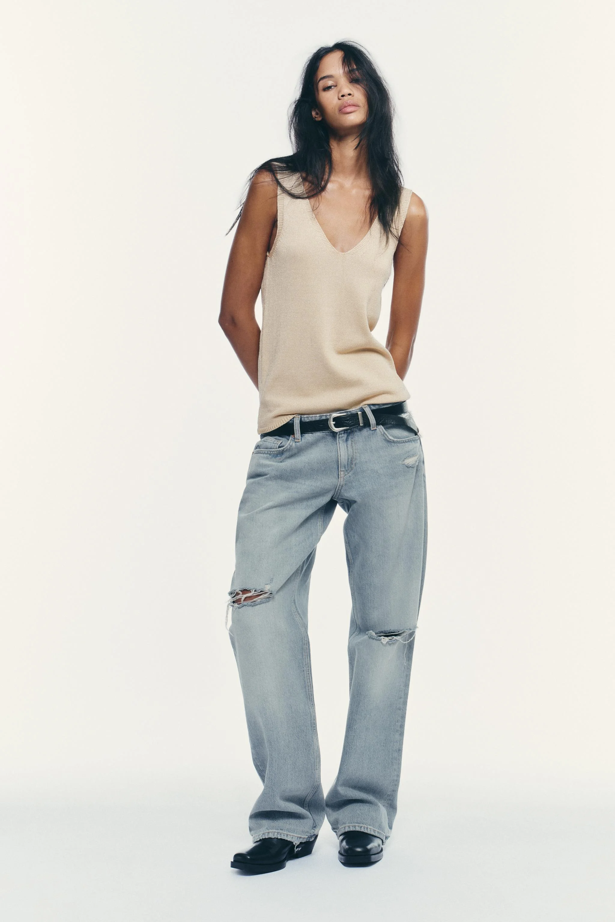 تاپ بافتنی بدون آستین