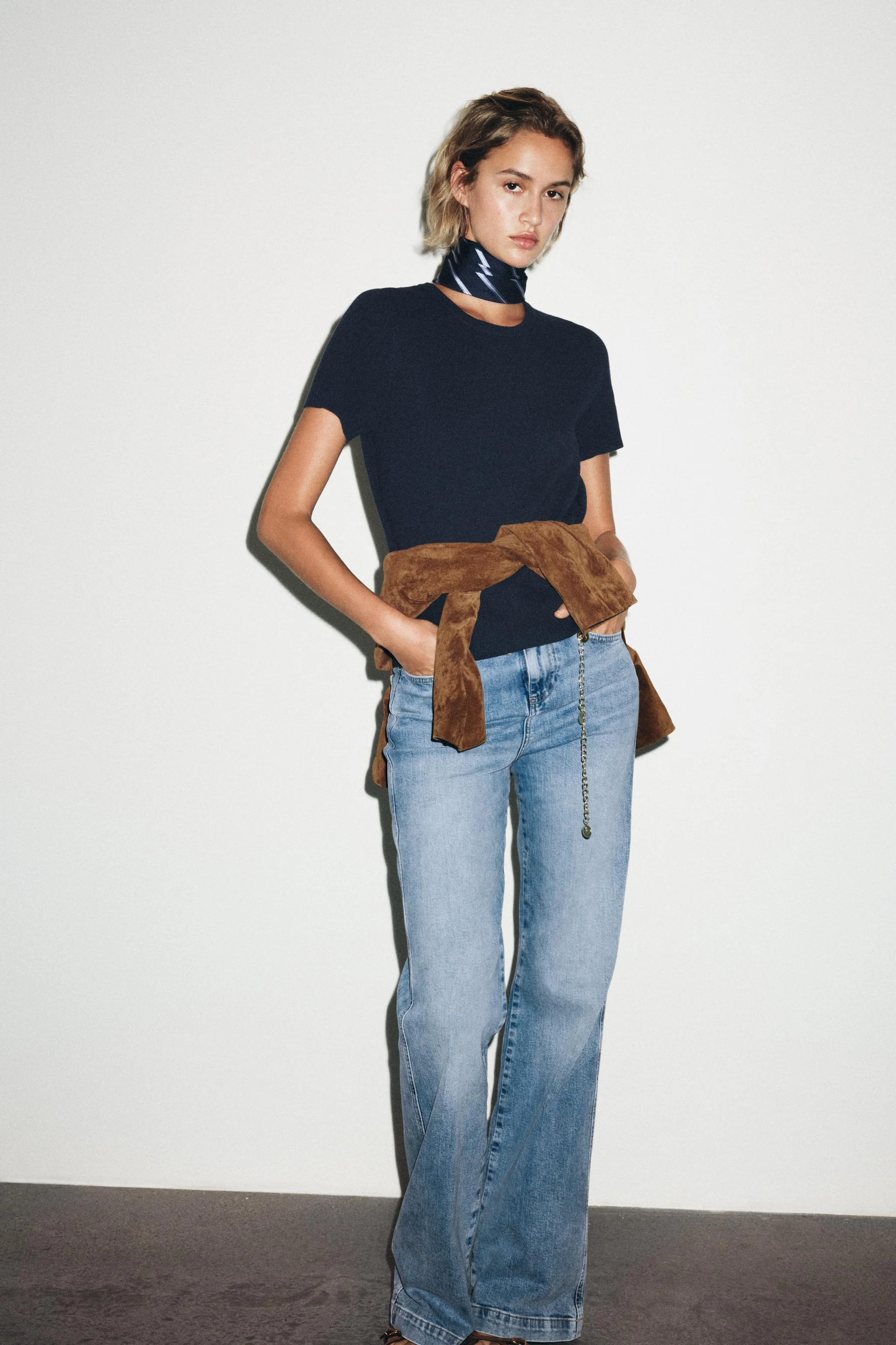 پلیور بافت ساده آستین کوتاه پلیور بافت ساده آستین کوتاه