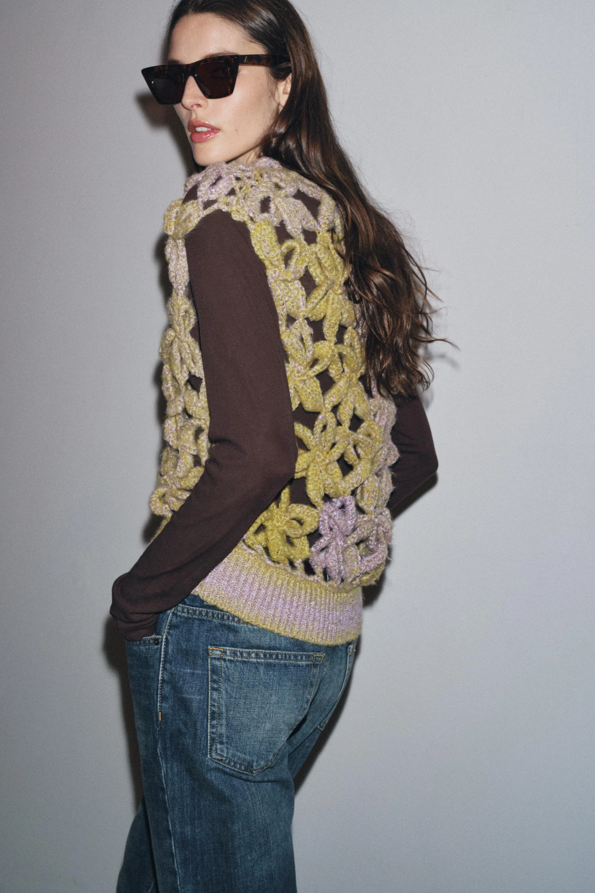 ژیله بافتنی قلاب بافی آمبره