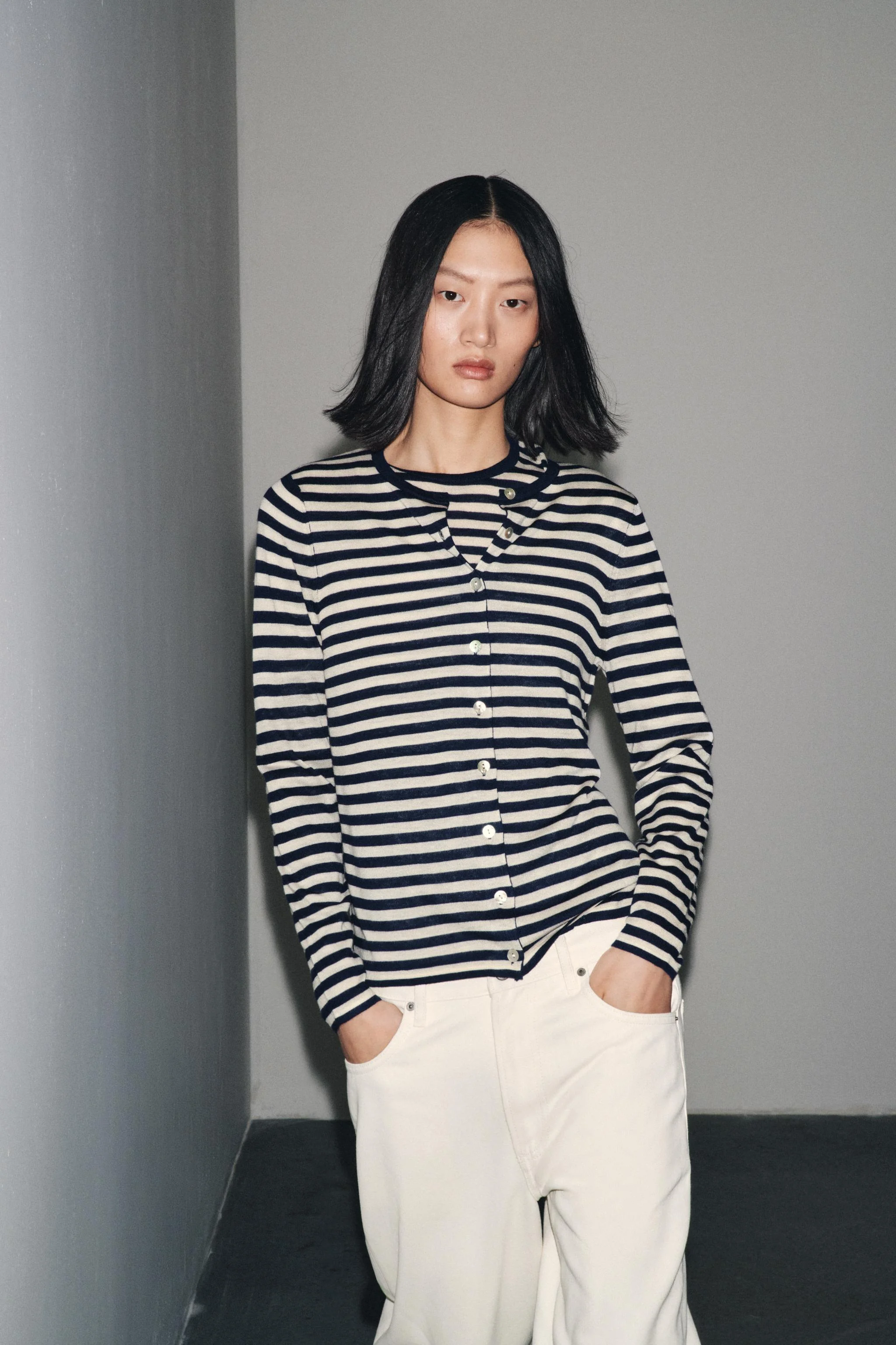 ژاکت بافتنی راه راه