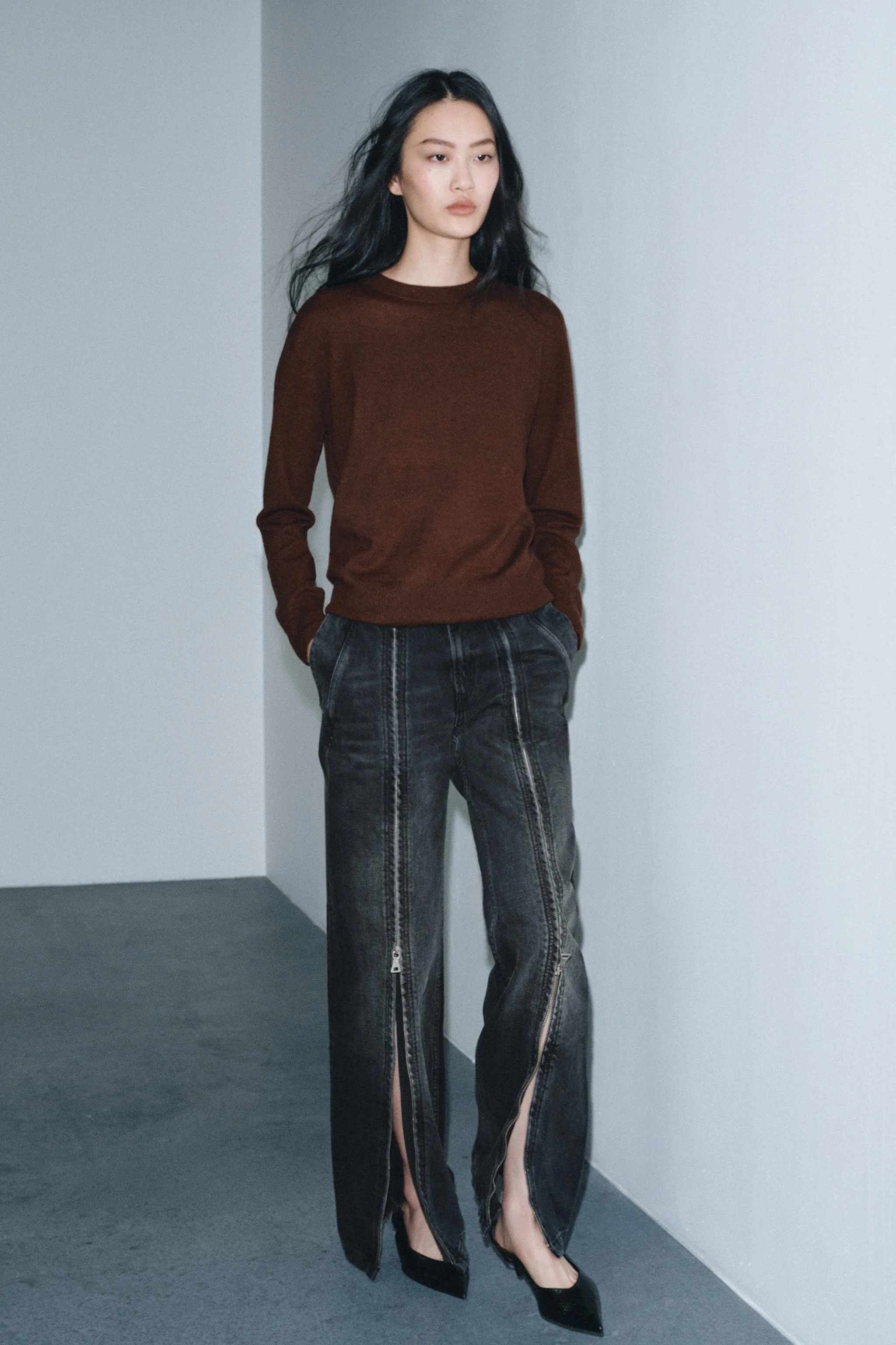 پلیور بافتنی پشمی فوق العاده نرم با آستین بلند