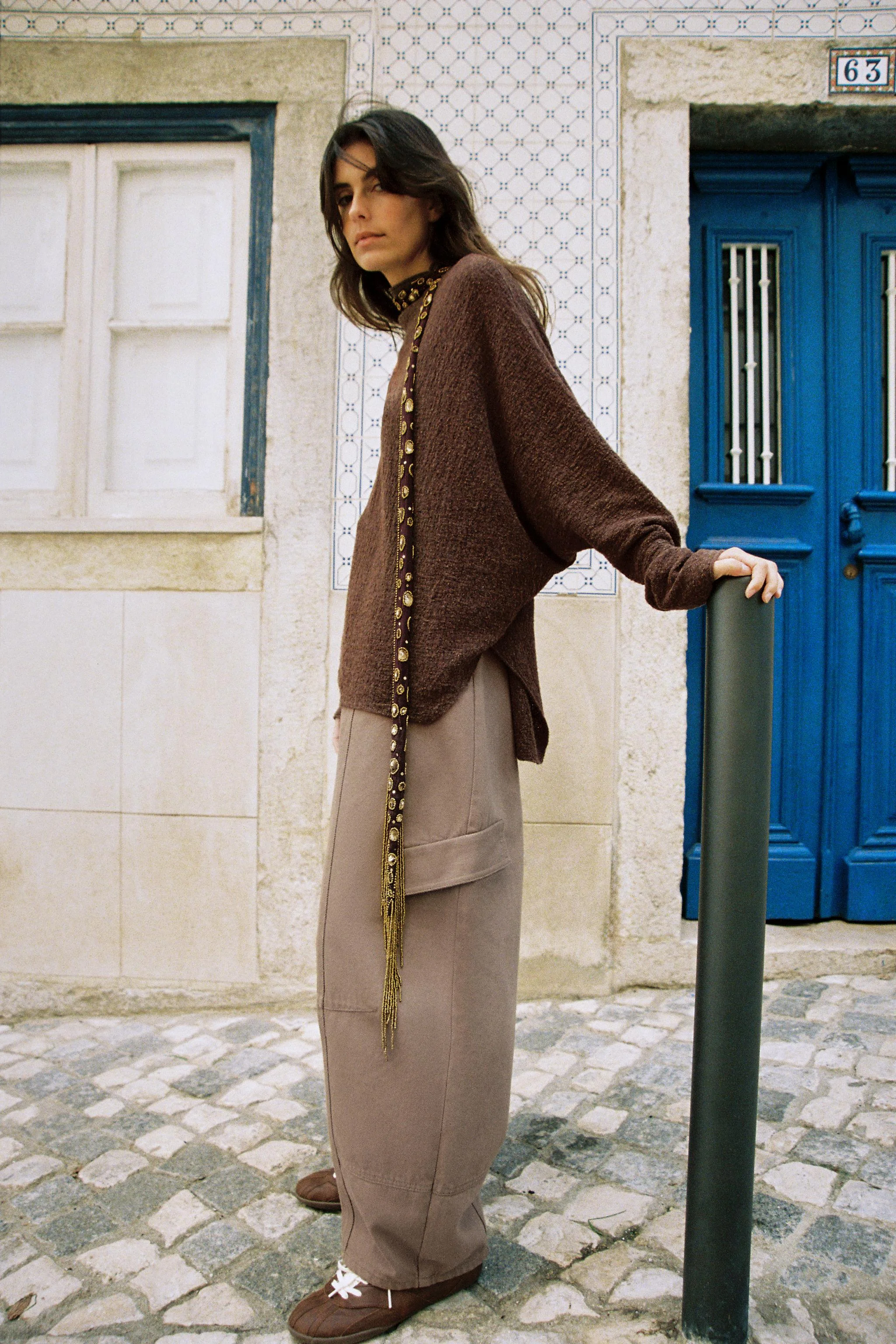 جامپر با یقه ایستاده و آستین بلند