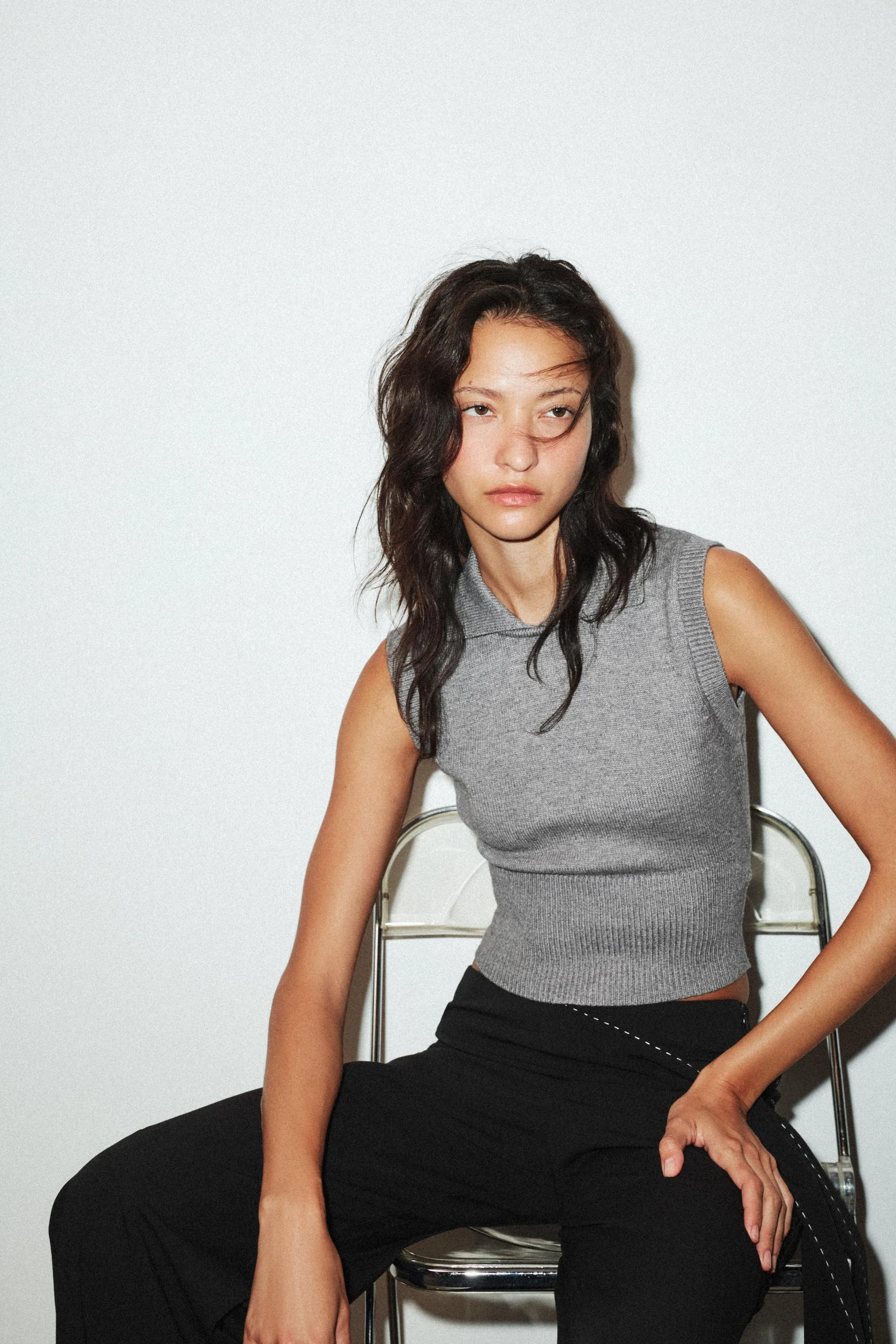 تاپ بافتنی یقه پولو تاپ بافتنی یقه پولو