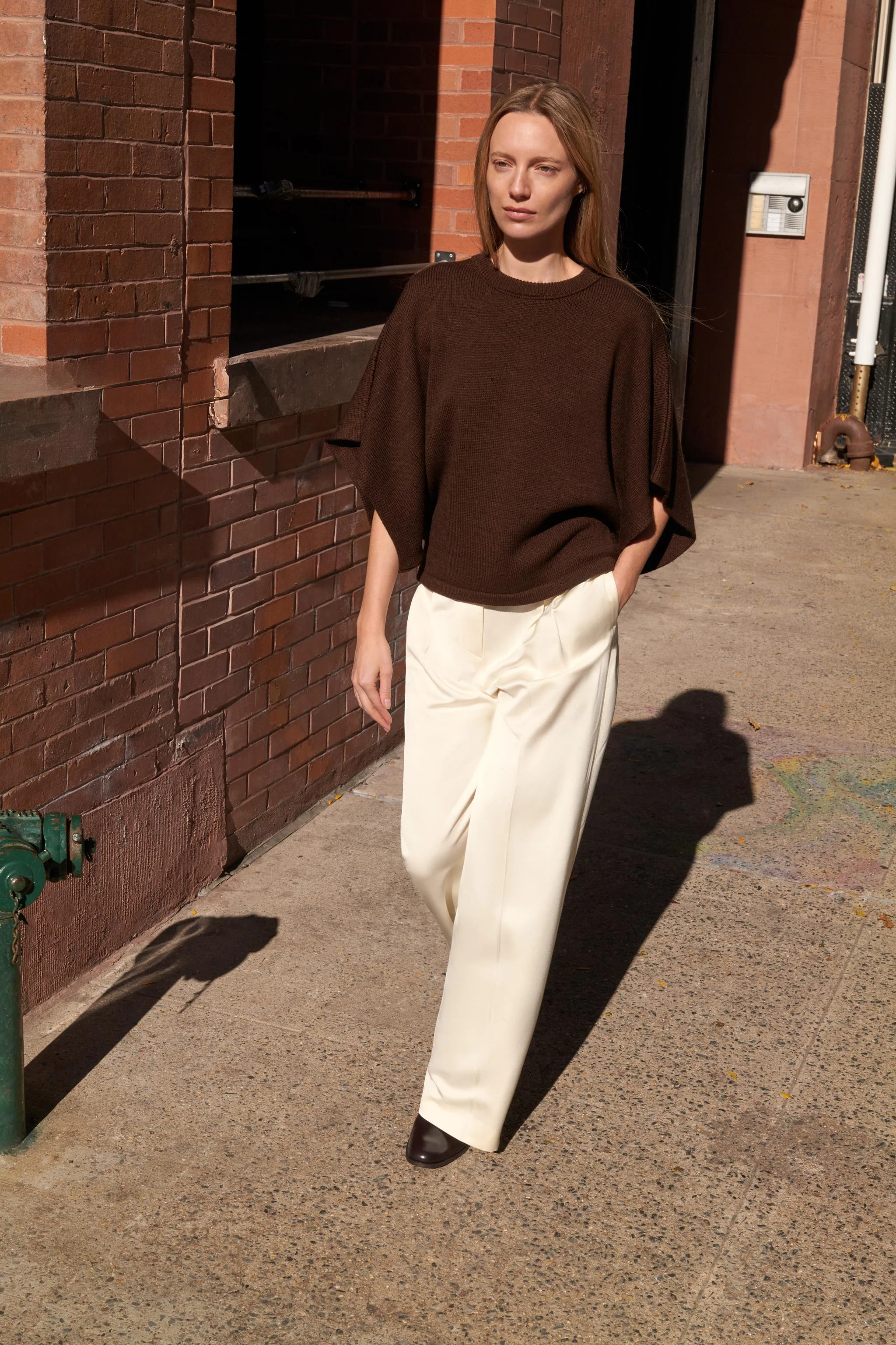 پلیور بافتنی آستین گشاد