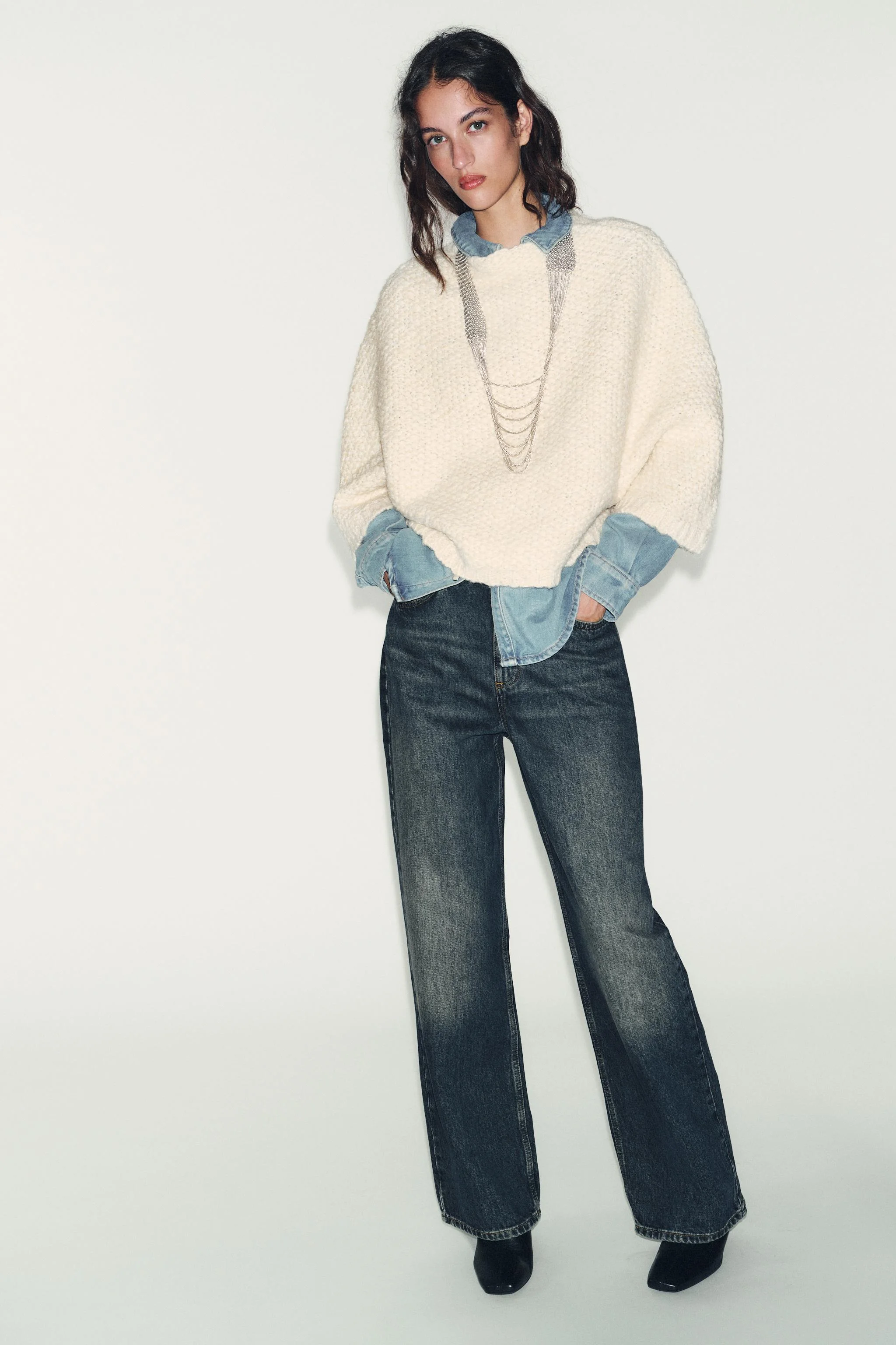 پلیور کیپ بافت ضخیم