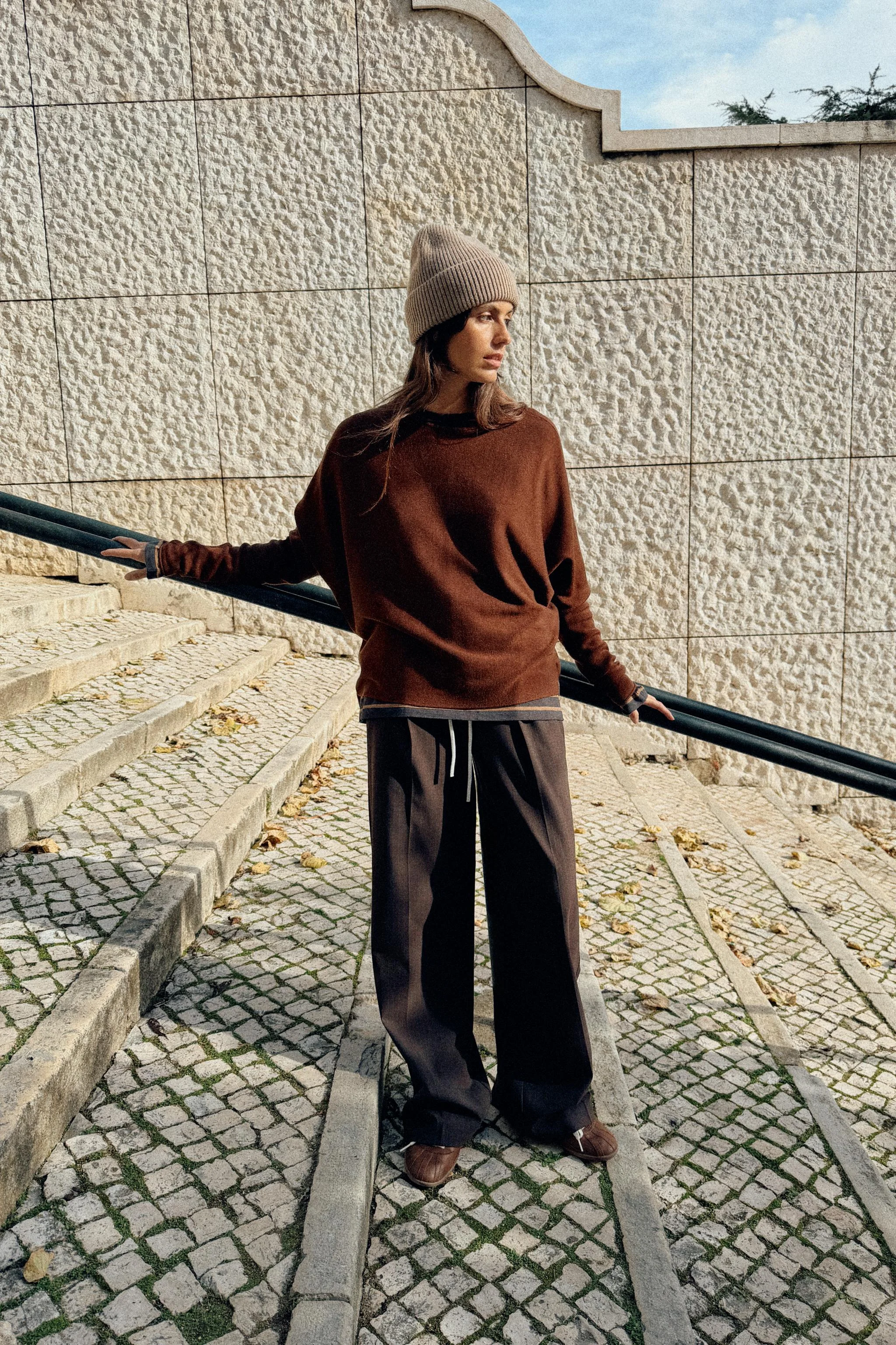 ژاکت شنلی بافتنی