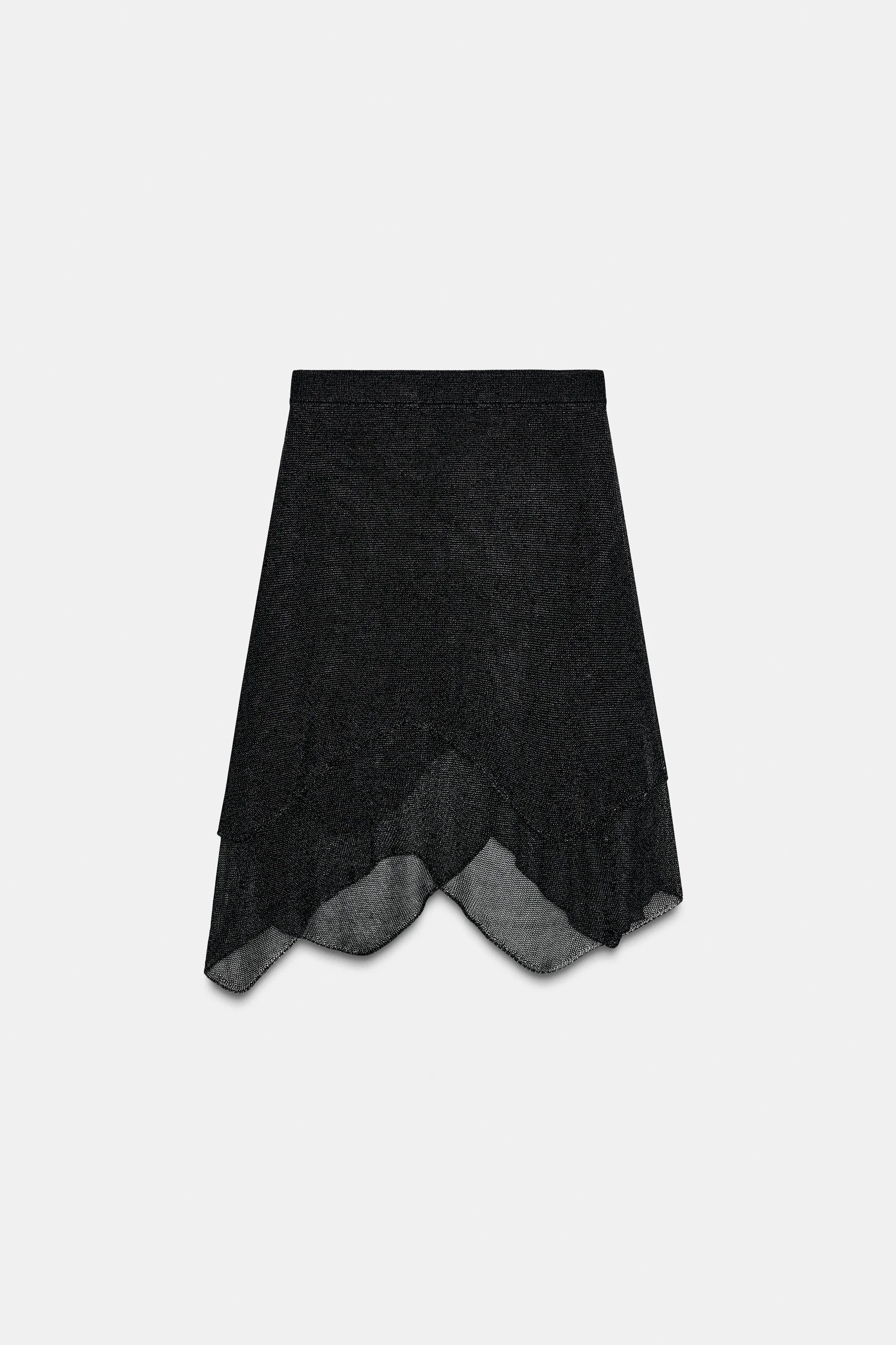 دامن بافتنی متالیک