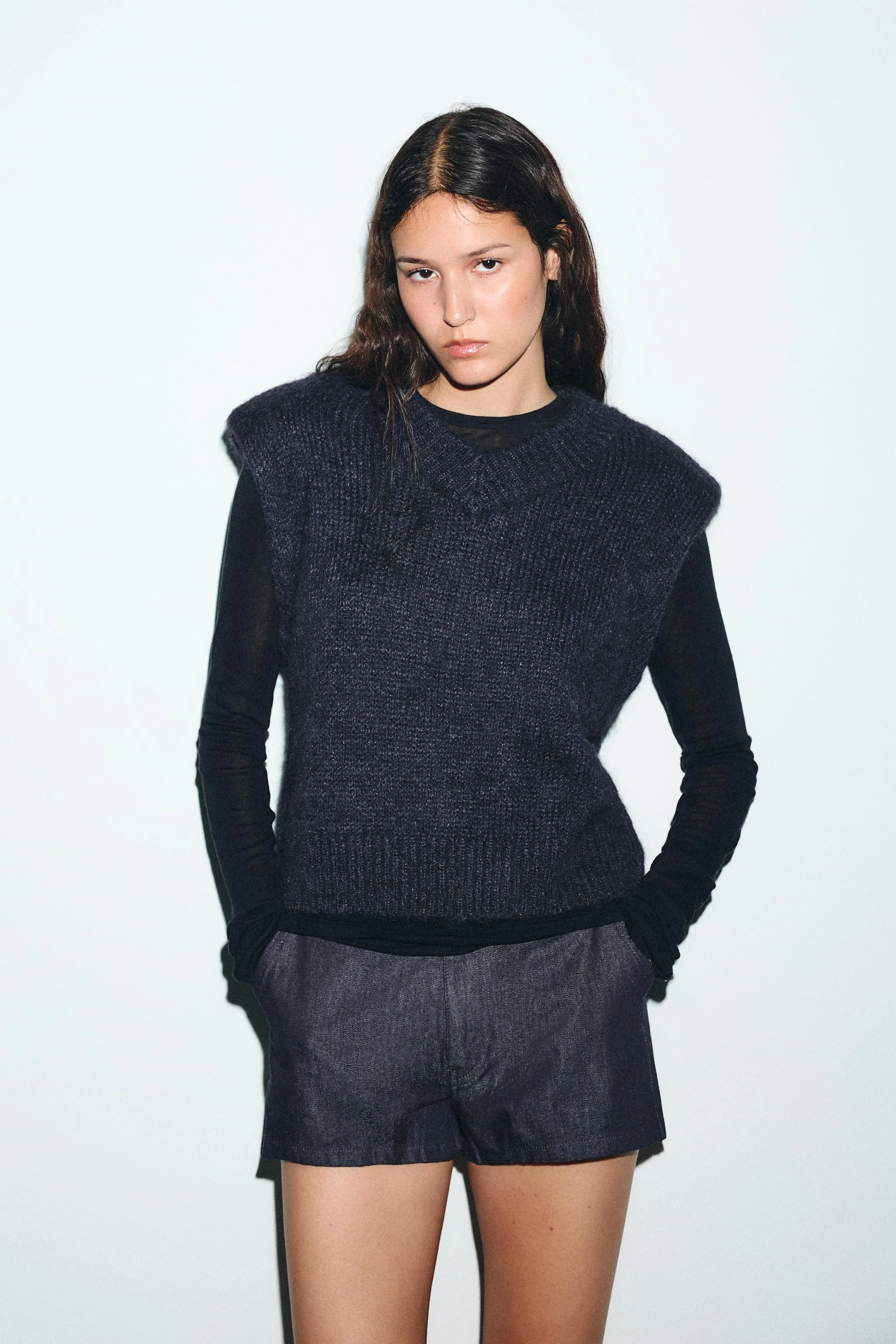 جلیقه پشمی و آلپاکا با پدهای شانه