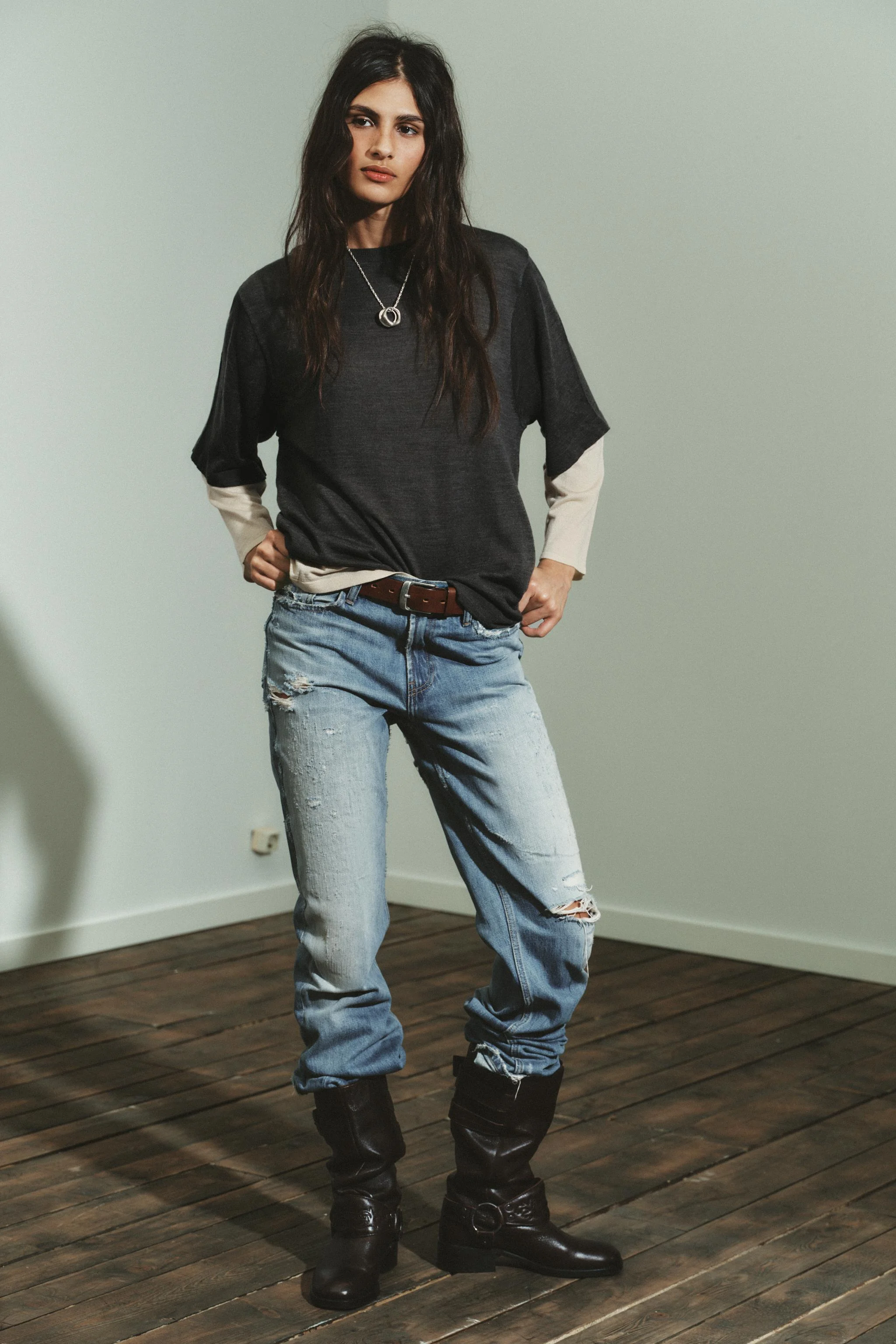 پلیور بافتنی دولایه پلیور بافتنی دولایه