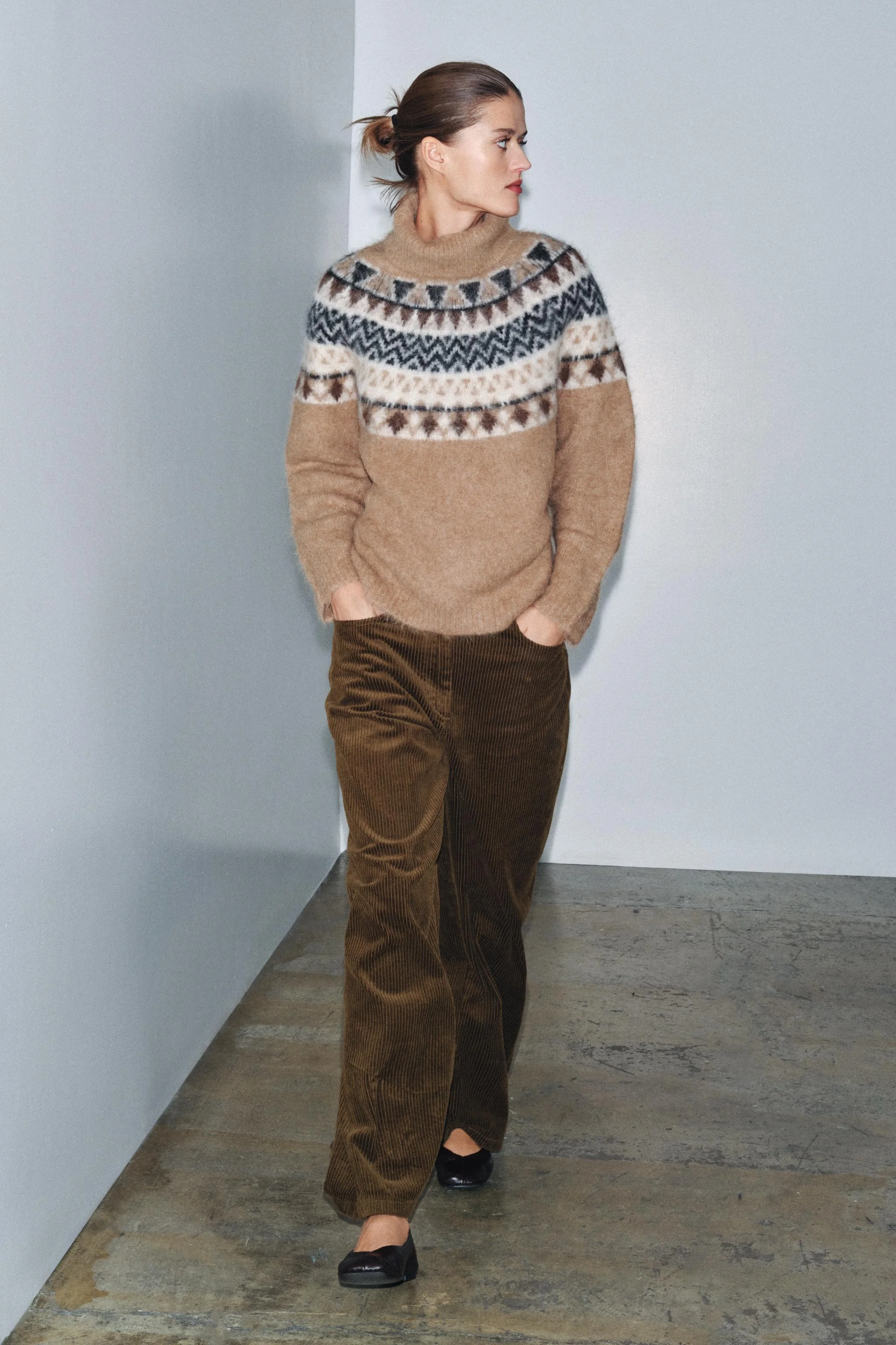 پلیور طرح‌دار آلپاکا