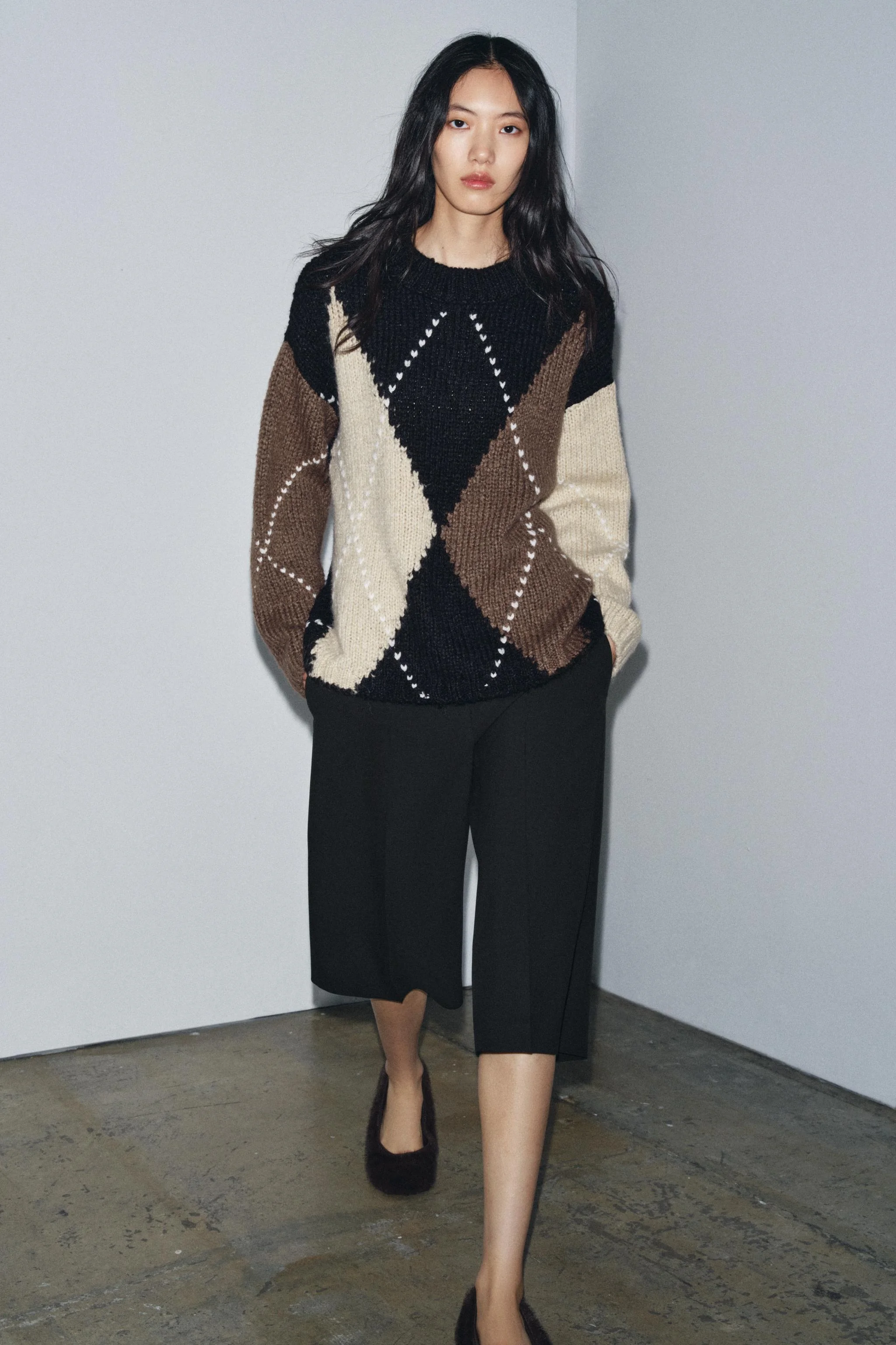 پلیور بافت الماسی