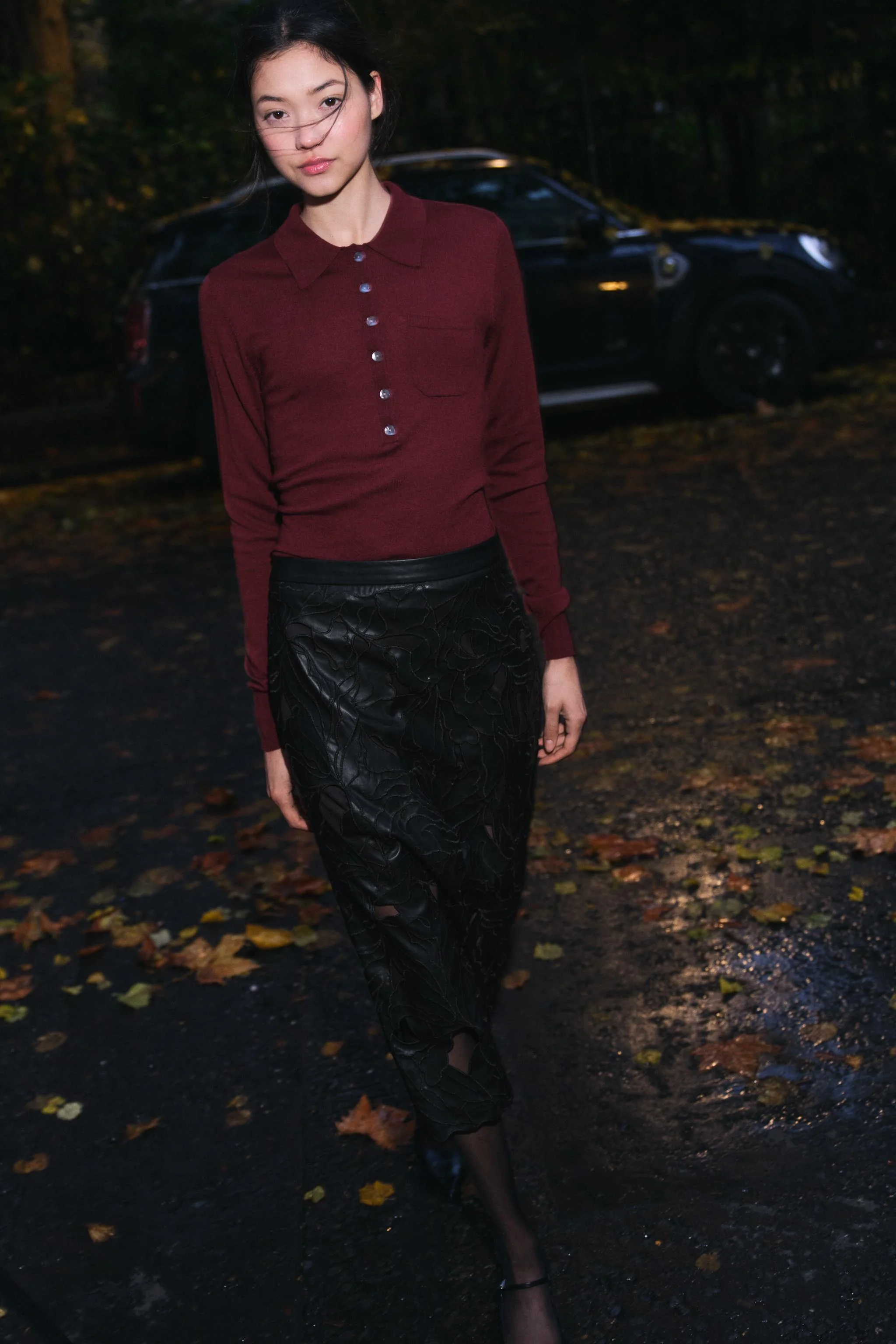 پولوشرت بافتنی ساده پشمی با جیب