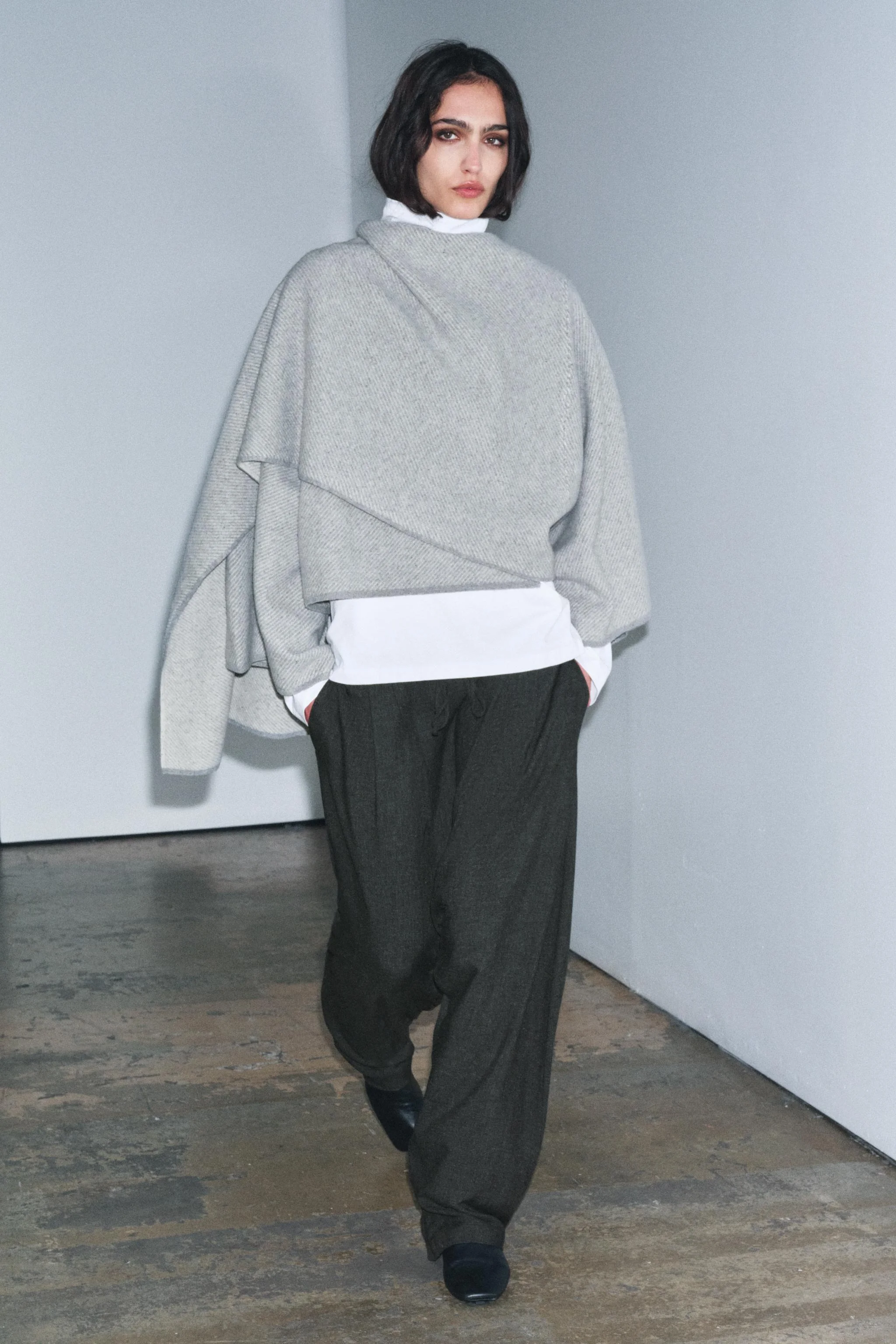 کت پشمی ۱۰۰٪ با شال گردن