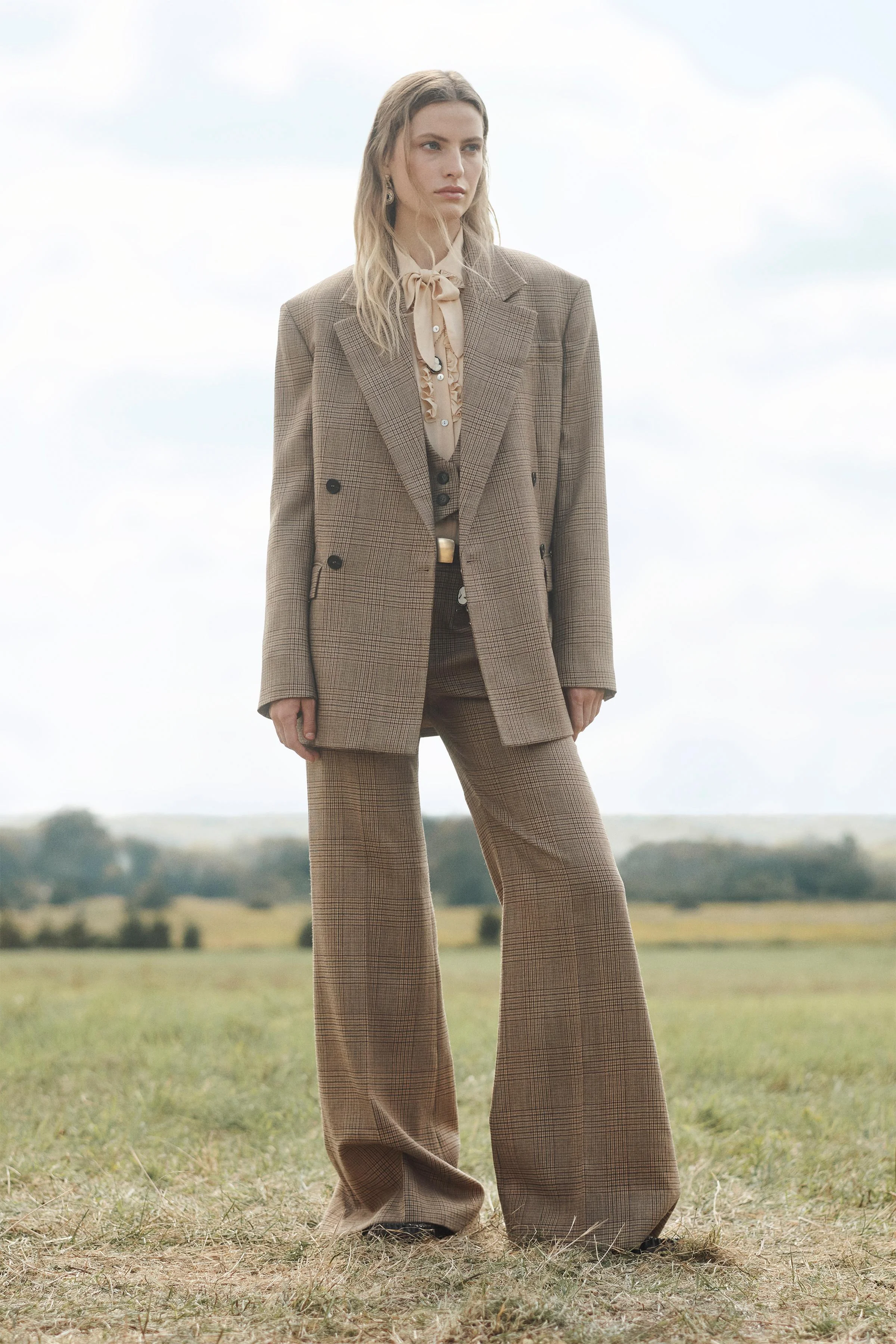 کت تک چهارخانه پشمی ۱۰۰٪ با طرح محدود