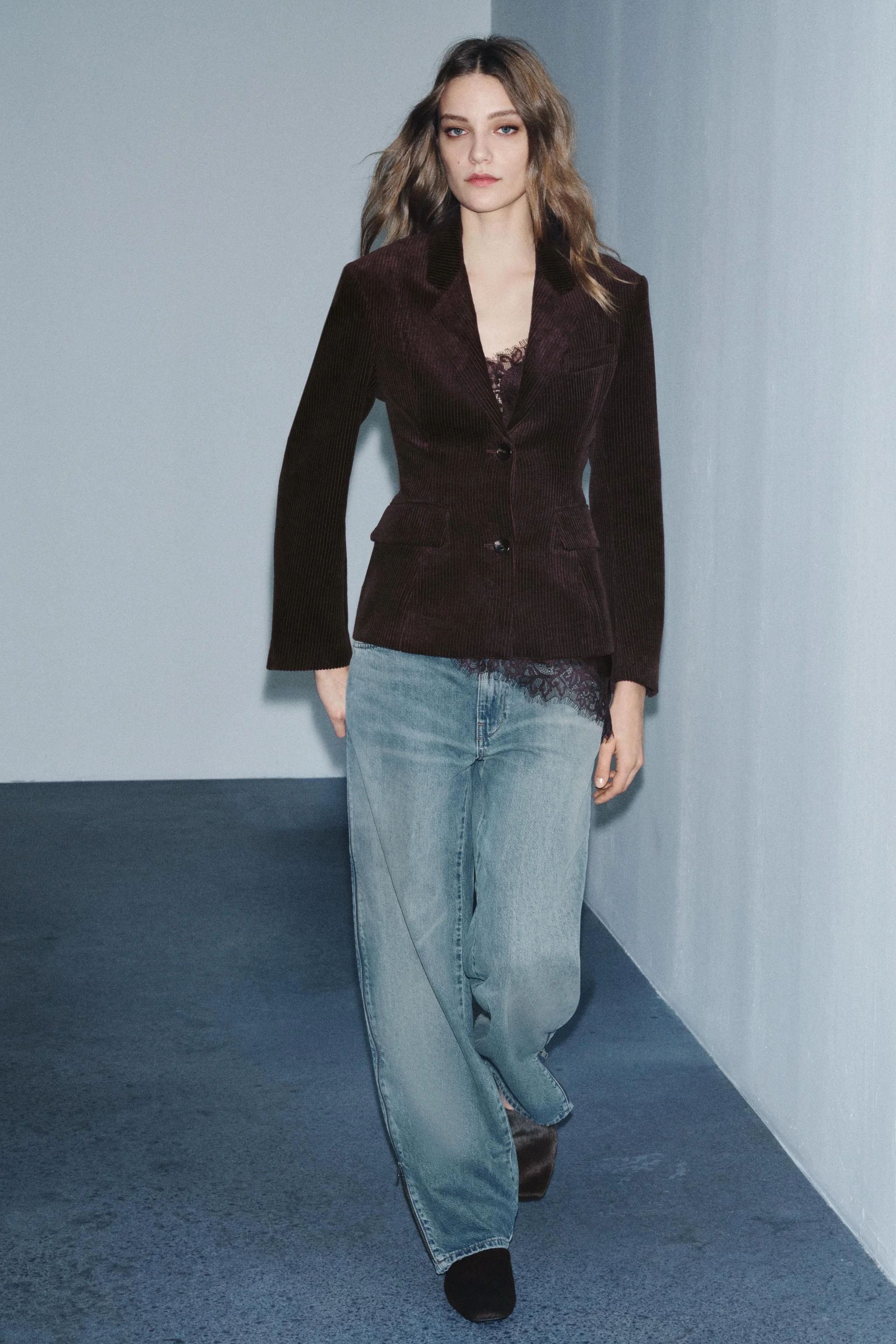 کت تک مخملی کبریتی ZW COLLECTION