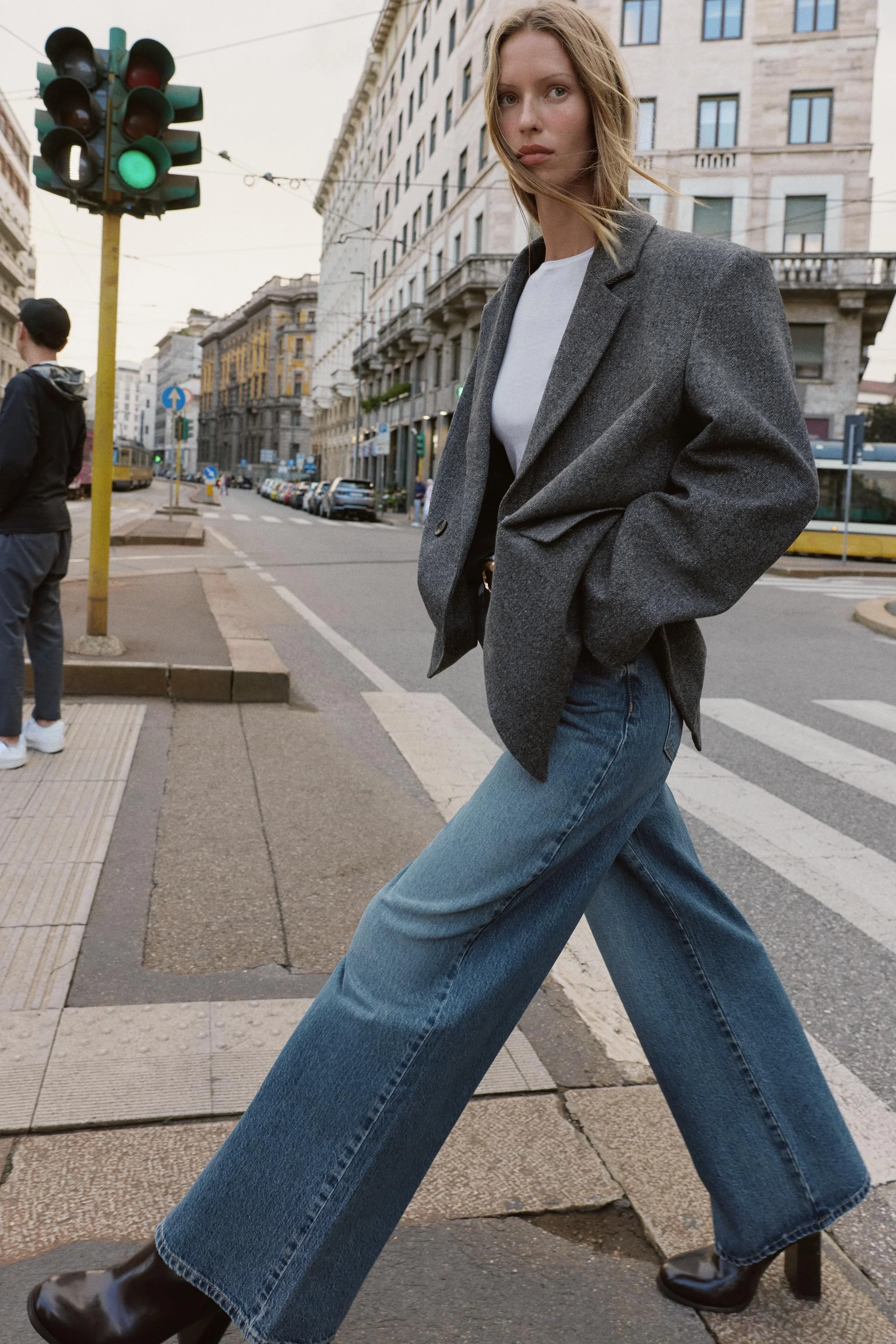 بلیزر اورسایز دکمه دوبل