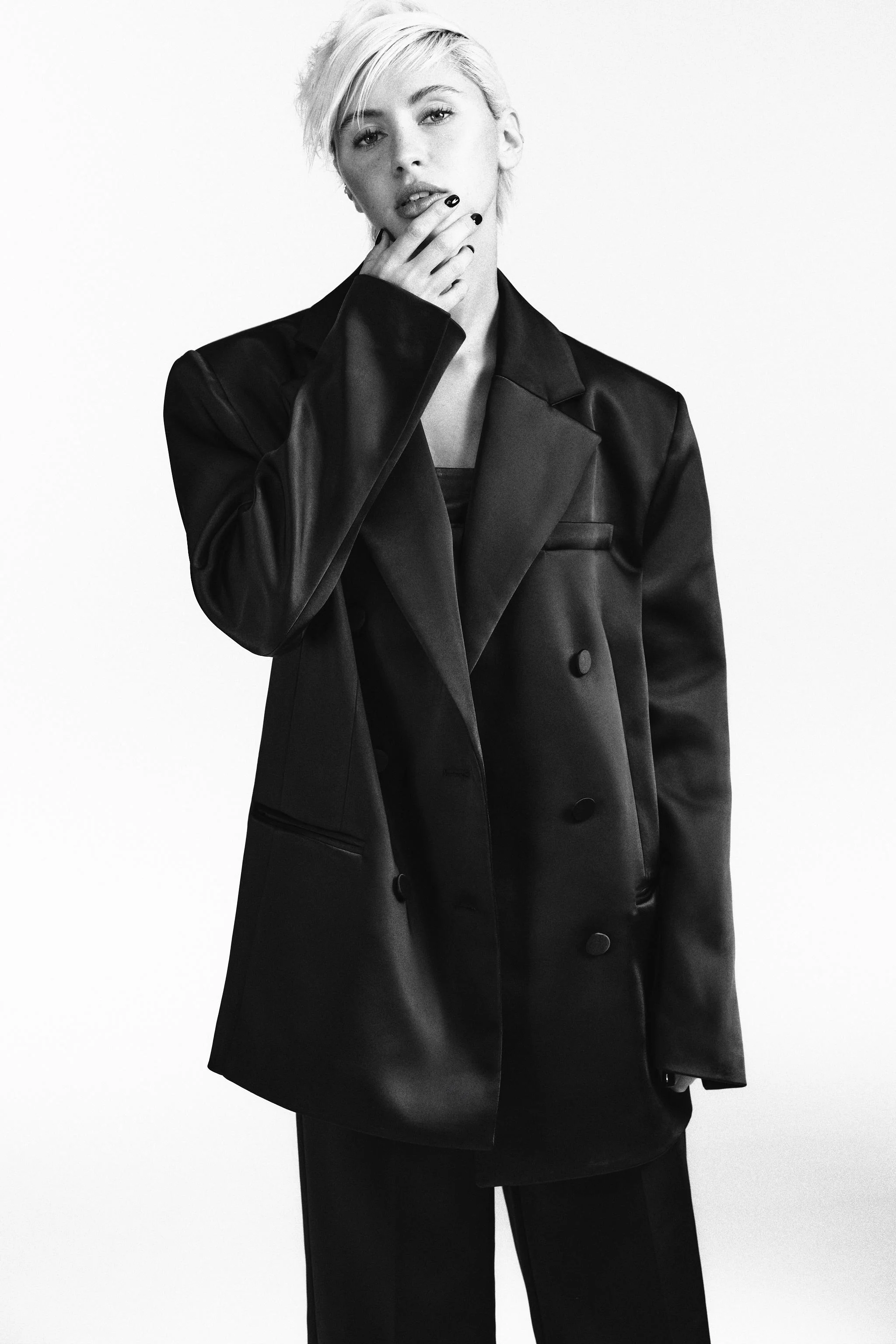 کت تک جیب دار ساتن کت تک جیب دار ساتن