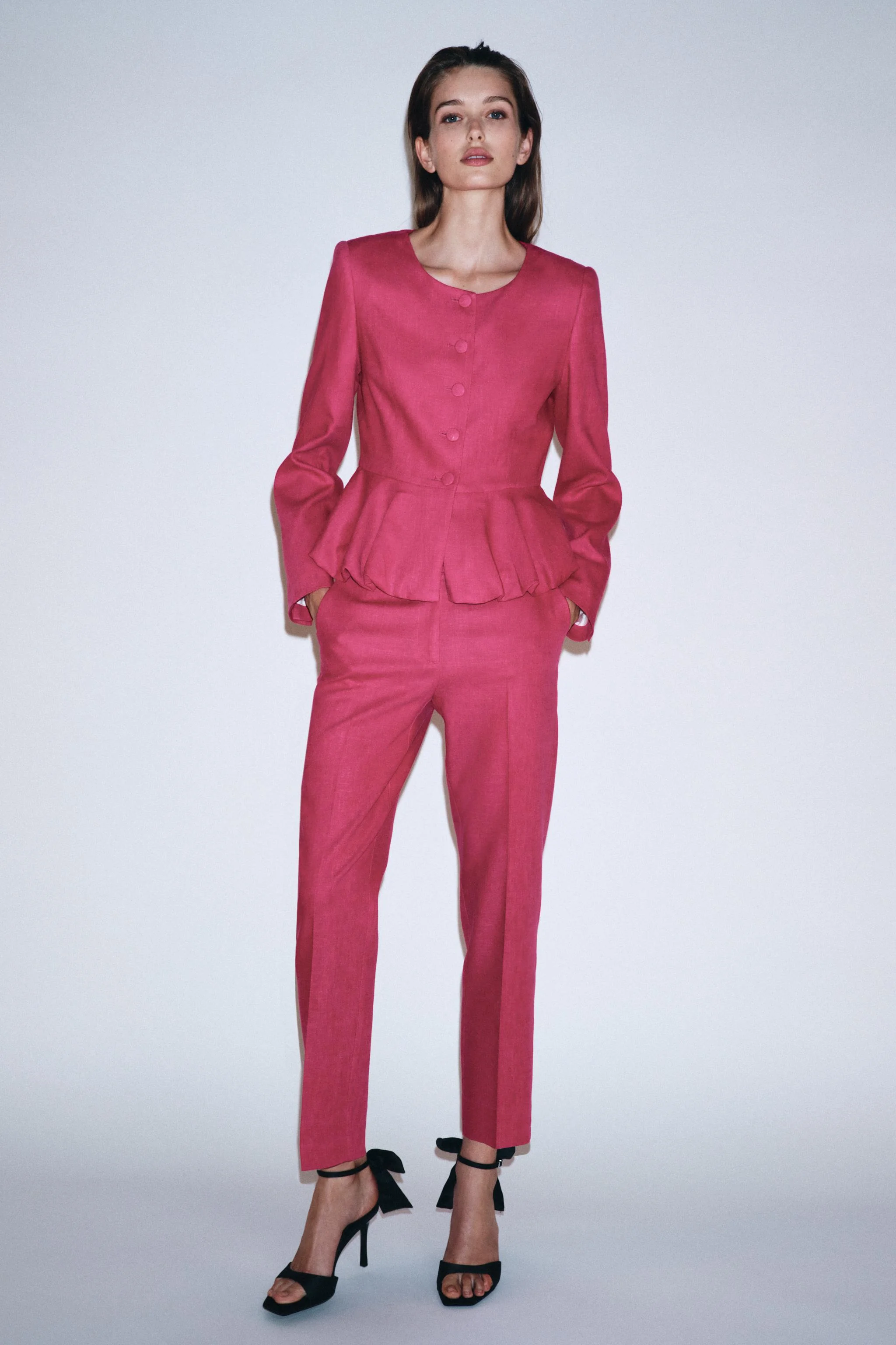 کت بلیزر پلوم با ترکیب پارچه لینن