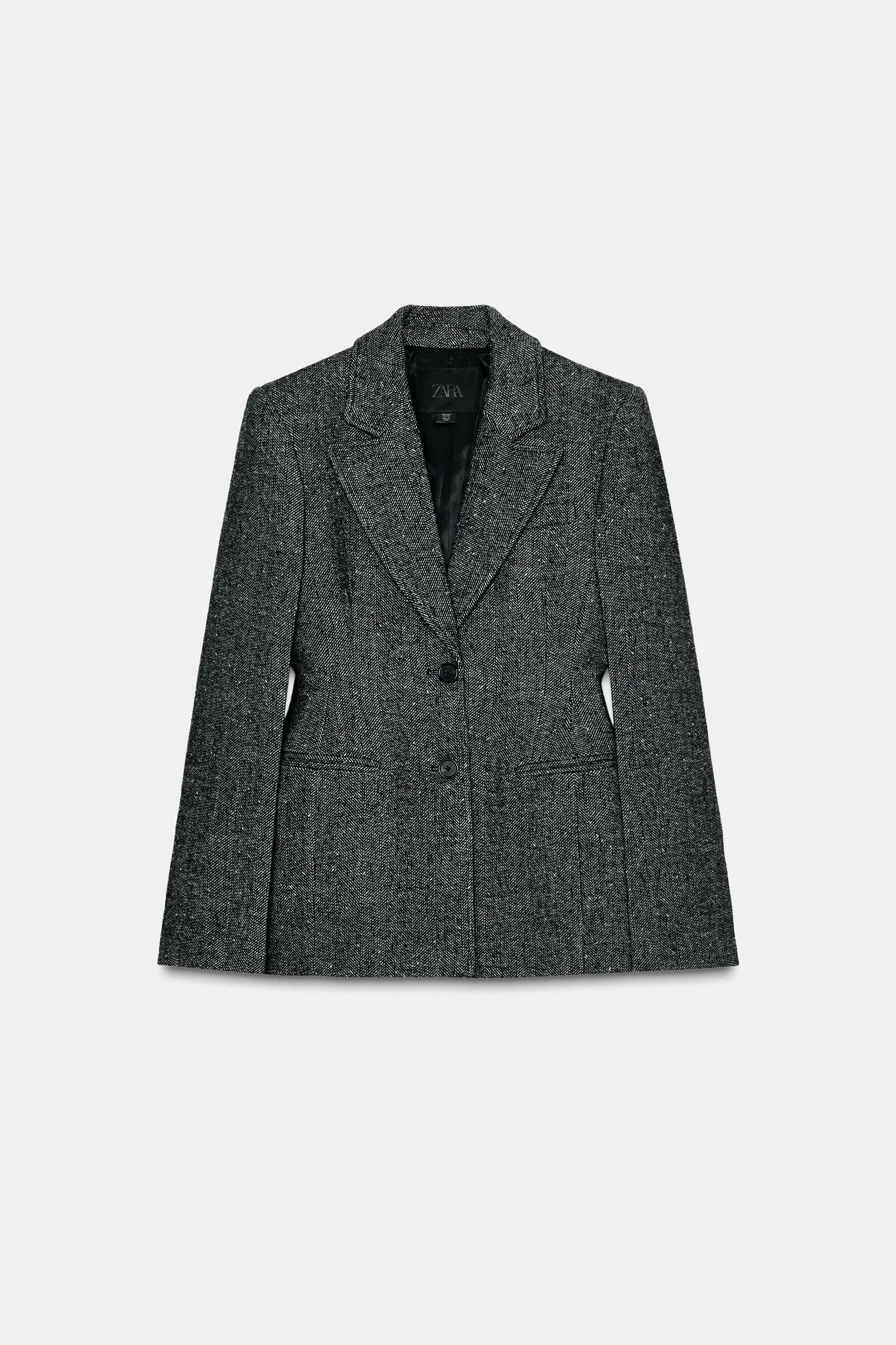 کت بلیزر پپلوم بافت پشمی ZW COLLECTION