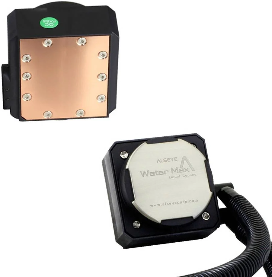 خنک کننده مایع پردازنده ALSEYE با دو فن 120 میلی متری 1800 دور در دقیقه، رادیاتور آلومینیومی، پمپ SATA بلوک خنک کننده مسی (Water Max240) | AS-Watermax240-0012
