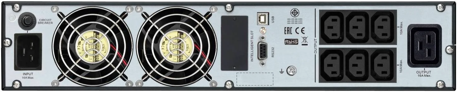 منبع تغذیه بدون وقفه آنلاین ایزی APC SRV RM 3000VA، ولتاژ خروجی 230 ولت، بدون کیت ریل، توان نامی 2400 وات، طول کابل 1.48 متر، استاندارد دوشاخه IEC 60320 C20، واحد رک 2U، مشکی | SRV3KRI منبع تغذیه بدون وقفه آنلاین ایزی APC SRV RM 3000VA، ولتاژ خروجی 230 ولت، بدون کیت ریل، توان نامی 2400 وات، طول کابل 1.48 متر، استاندارد دوشاخه IEC 60320 C20، واحد رک 2U، مشکی | SRV3KRI