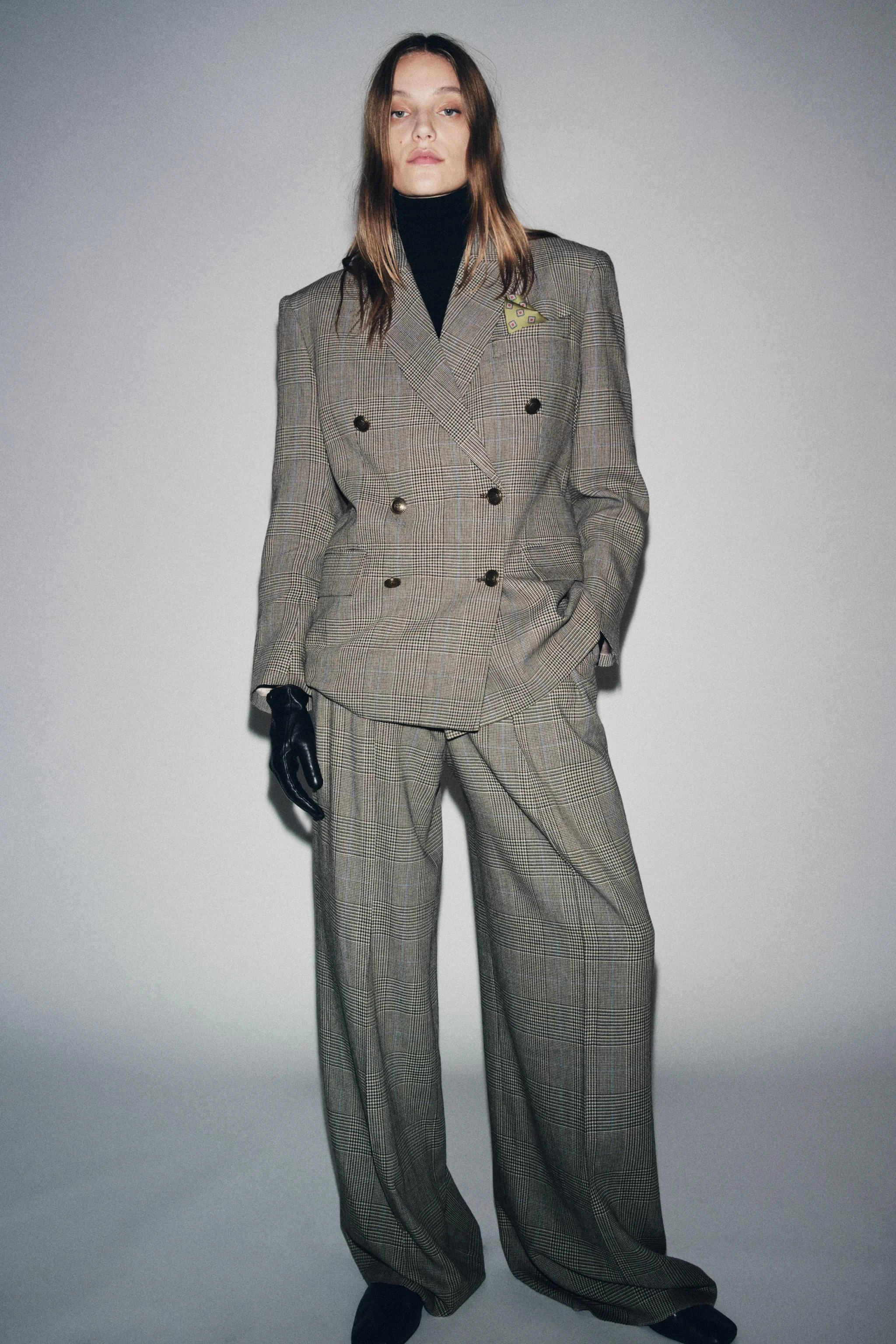 کت تک بافت پشمی طرح‌دار ZW COLLECTION