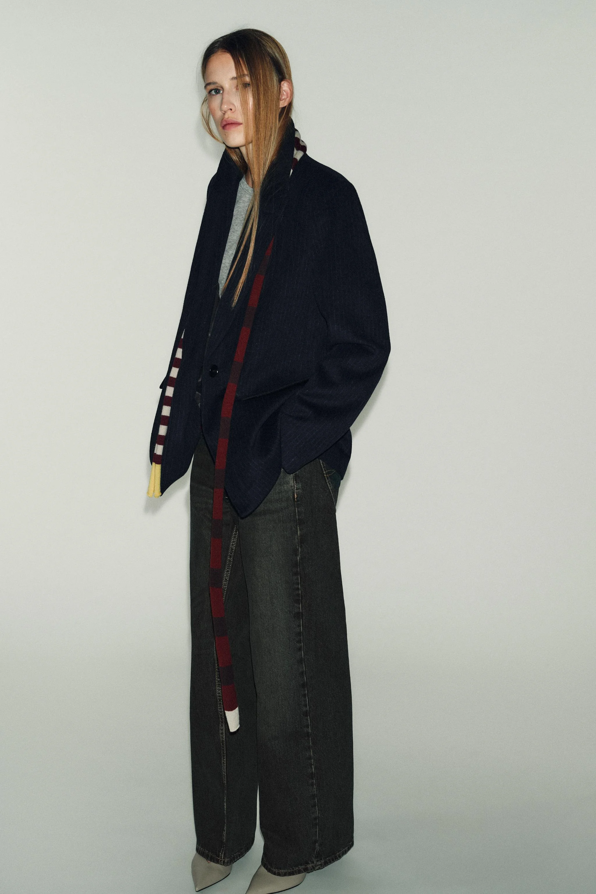 کت تک راه راه پشمی