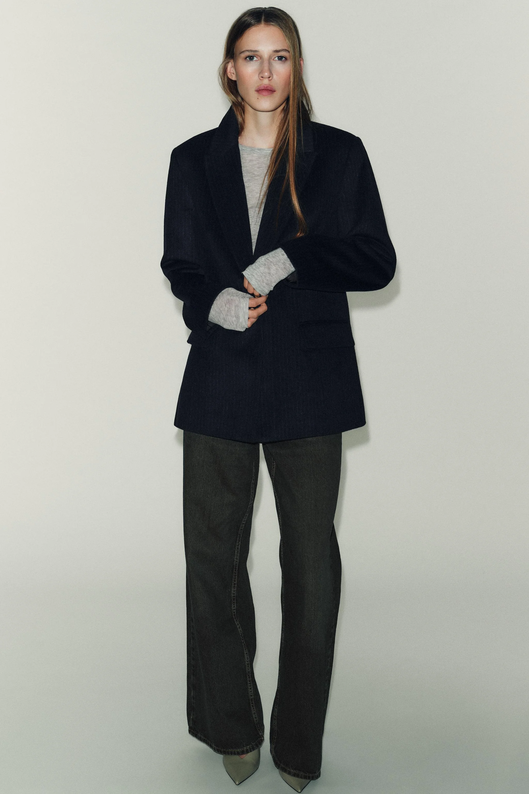 کت تک راه راه پشمی