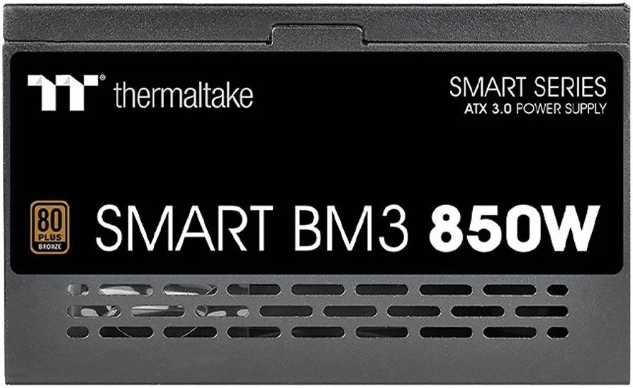 منبع تغذیه ترمالتیک Smart BM3 Bronze با توان 850 وات، دارای گواهینامه 80 PLUS Bronze، نیمه ماژولار، ATX 3.0 / PCIe Gen 5.0، PFC فعال، حالت Smart Zero Fan، فن 120 میلی‌متری FDB، مشکی | PS-SPD-0850MNFABK-3