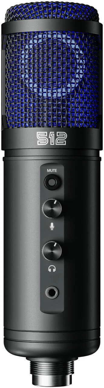 میکروفون USB استودیویی کاندنسر دیافراگم بزرگ 512 Audio Tempest، کپسول روکش طلای 34 میلی‌متری، الگوی قطبی کاردیوئید، محدوده فرکانسی گسترده، به همراه لرزه‌گیر و پاپ فیلتر | 512-UPM