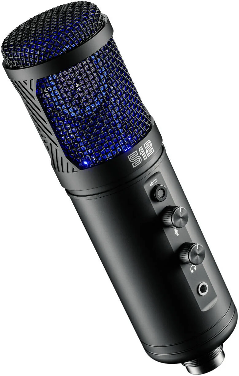 میکروفون USB استودیویی کاندنسر دیافراگم بزرگ 512 Audio Tempest، کپسول روکش طلای 34 میلی‌متری، الگوی قطبی کاردیوئید، محدوده فرکانسی گسترده، به همراه لرزه‌گیر و پاپ فیلتر | 512-UPM