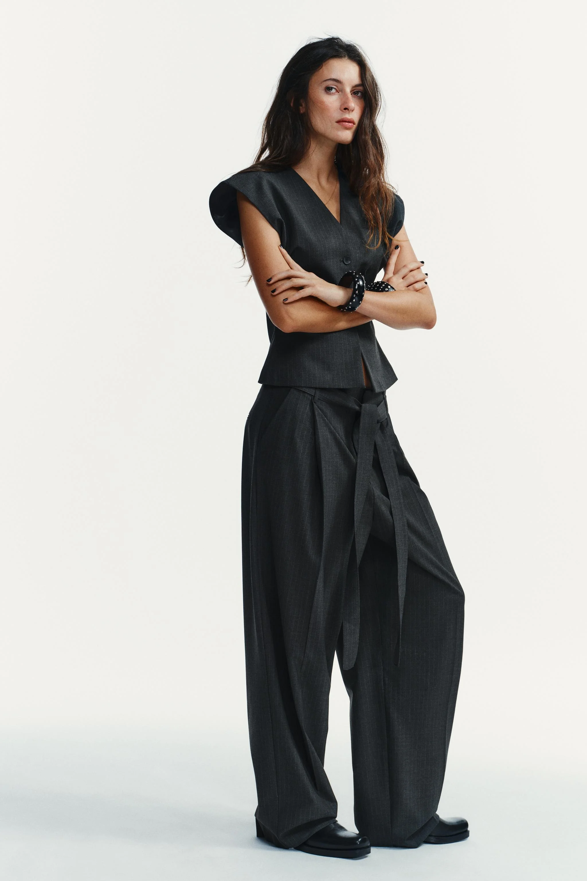 جلیقه راه راه یقه هفت