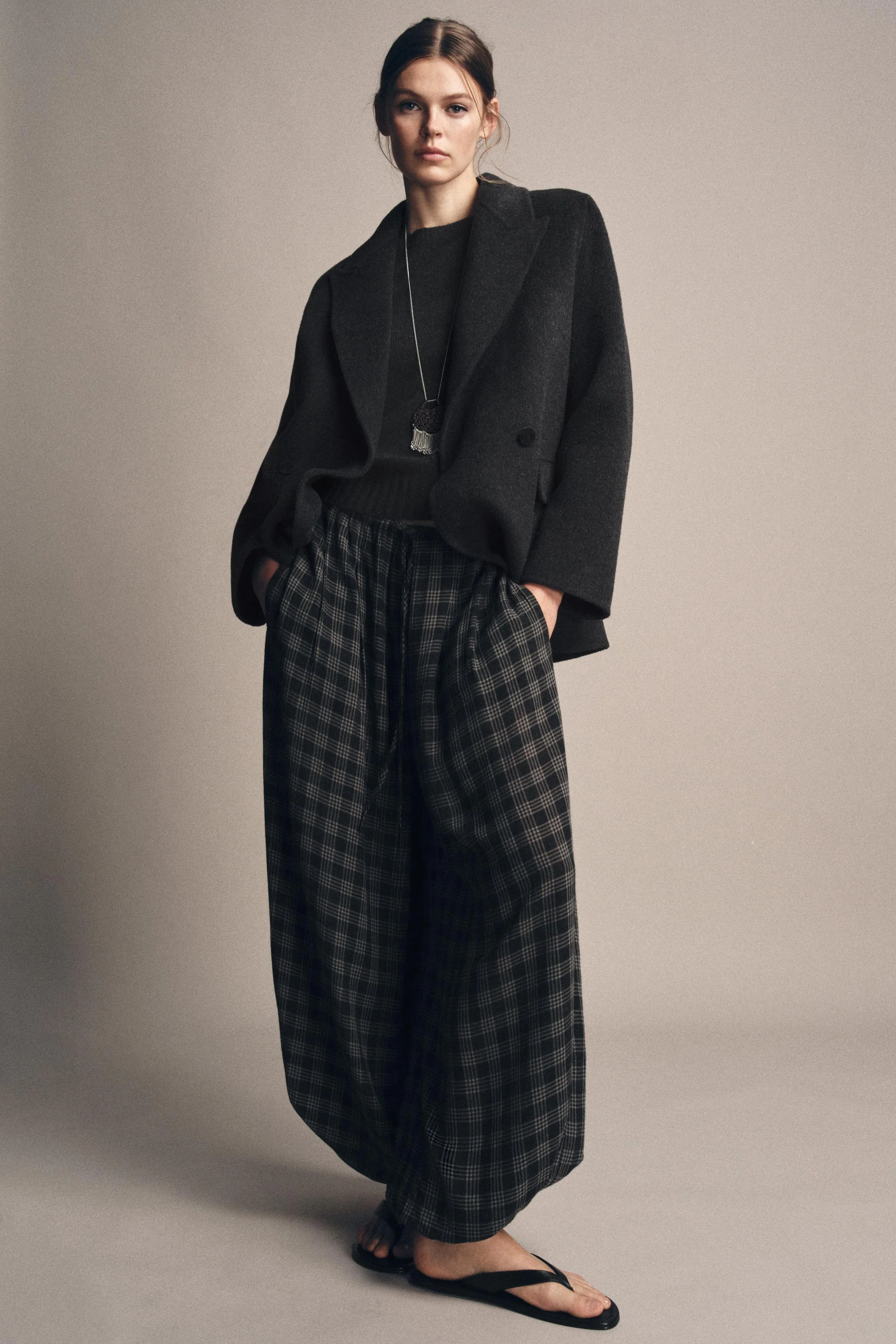 کت بلیزر دو سینه از ترکیب پشم ZW COLLECTION