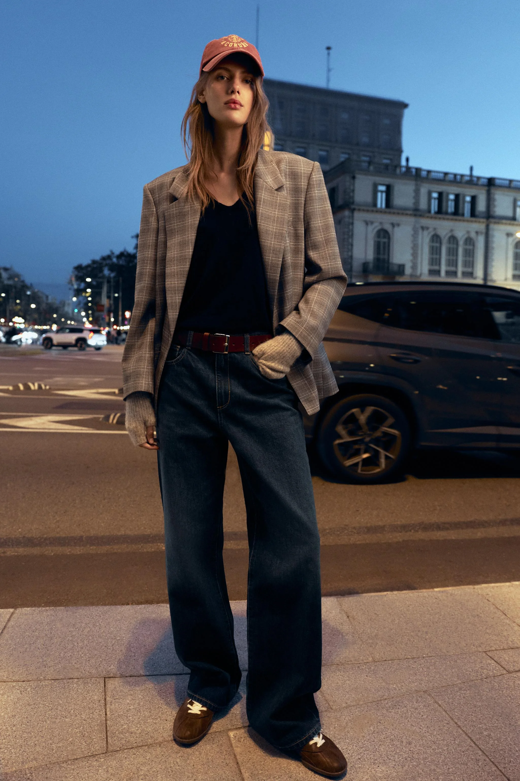 کت بلیزر چهارخانه بزرگ