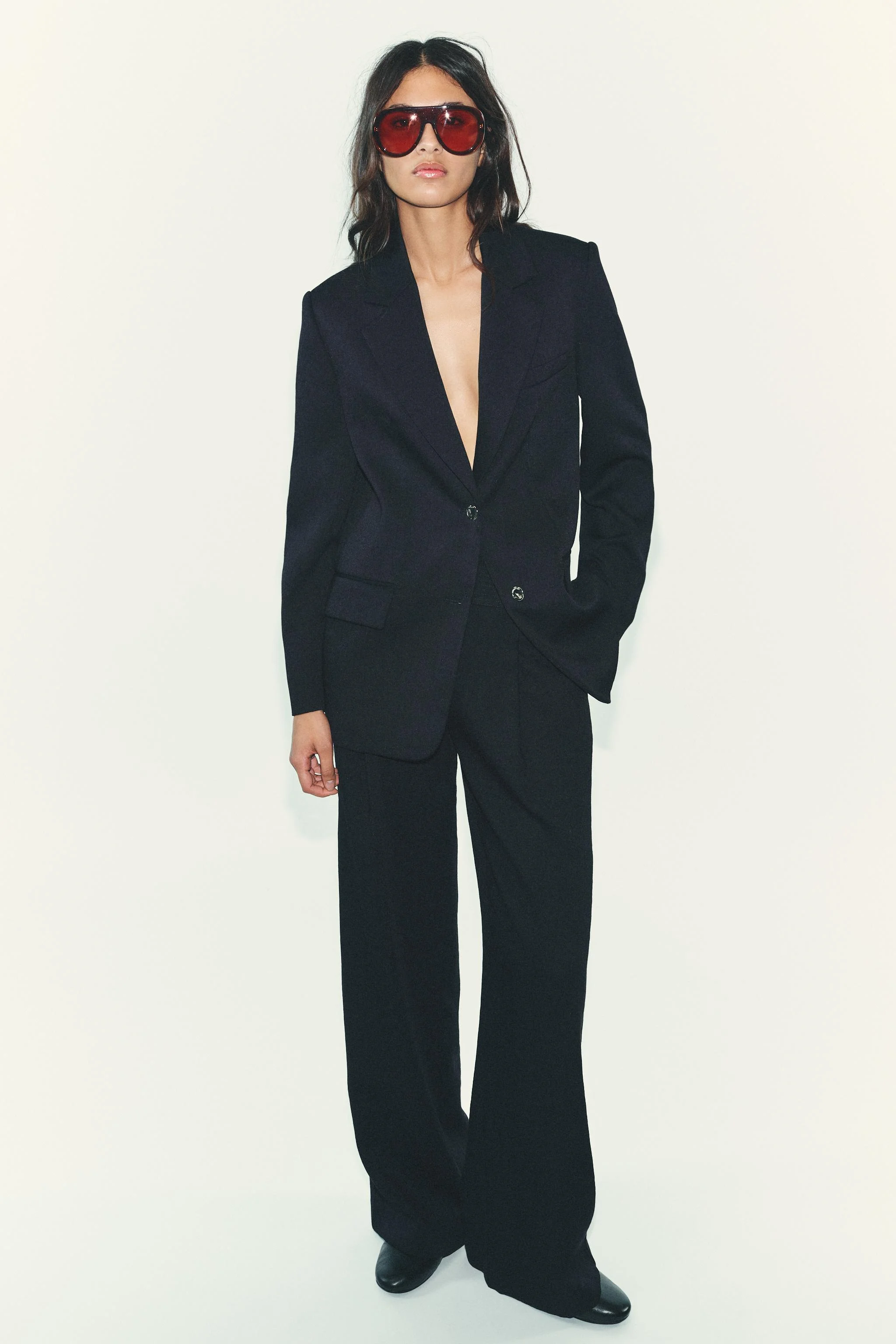 کت تک دکمه دار با تن خور راسته