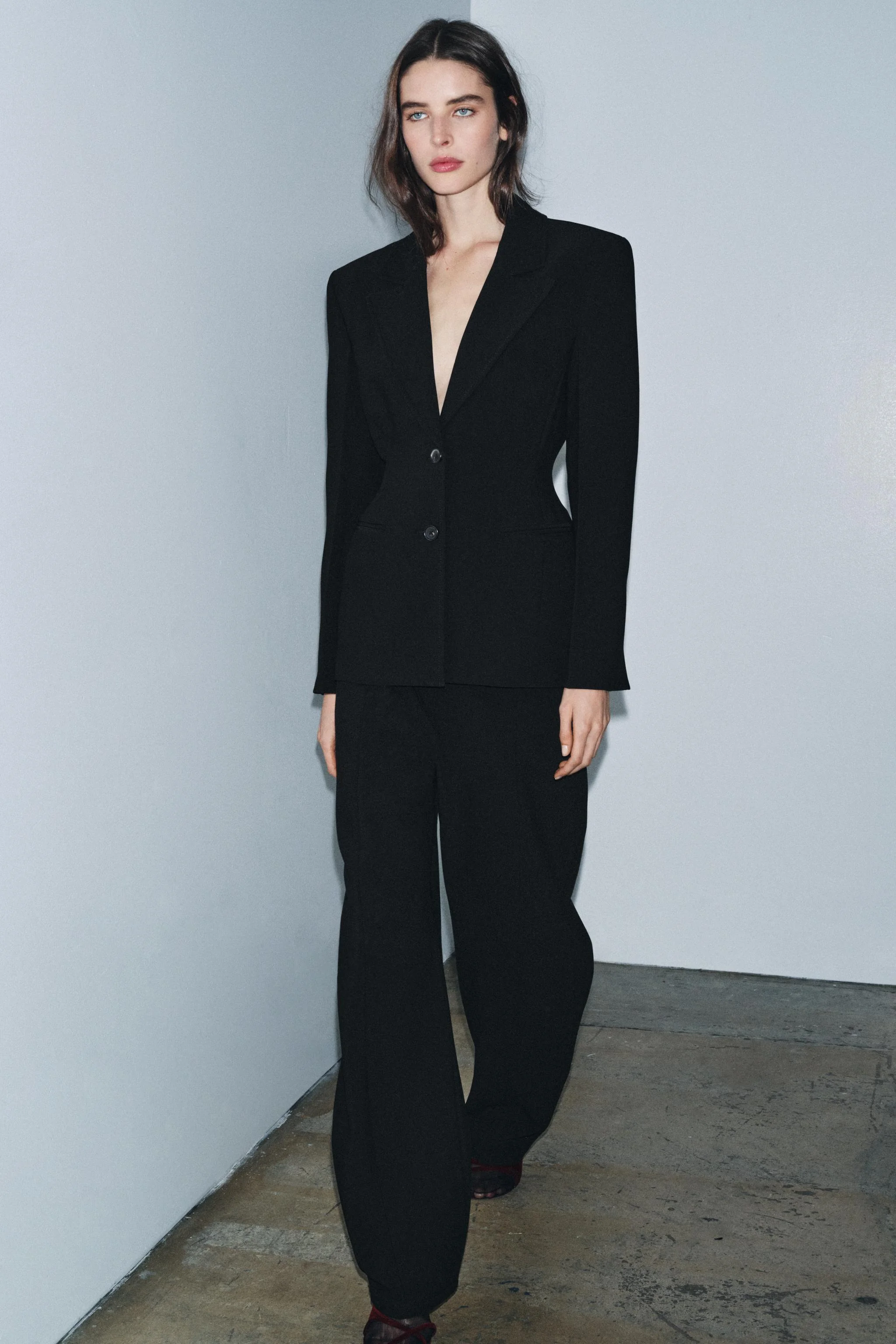 کت بلیزر فیت تن با دوخت تزئینی کالکشن ZW