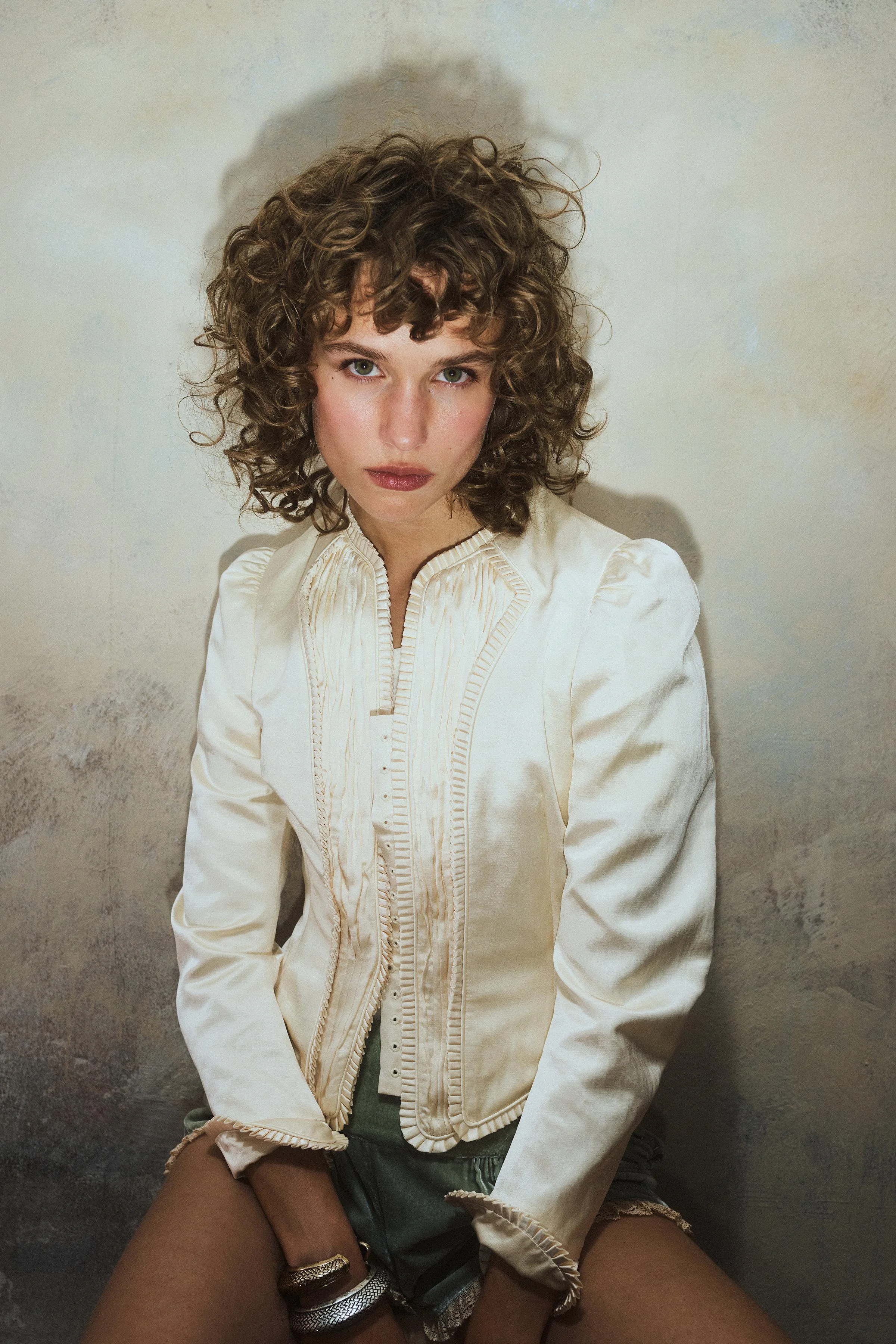 کت کرست ترکیبی لینن مدل KATE MOSS X ZARA