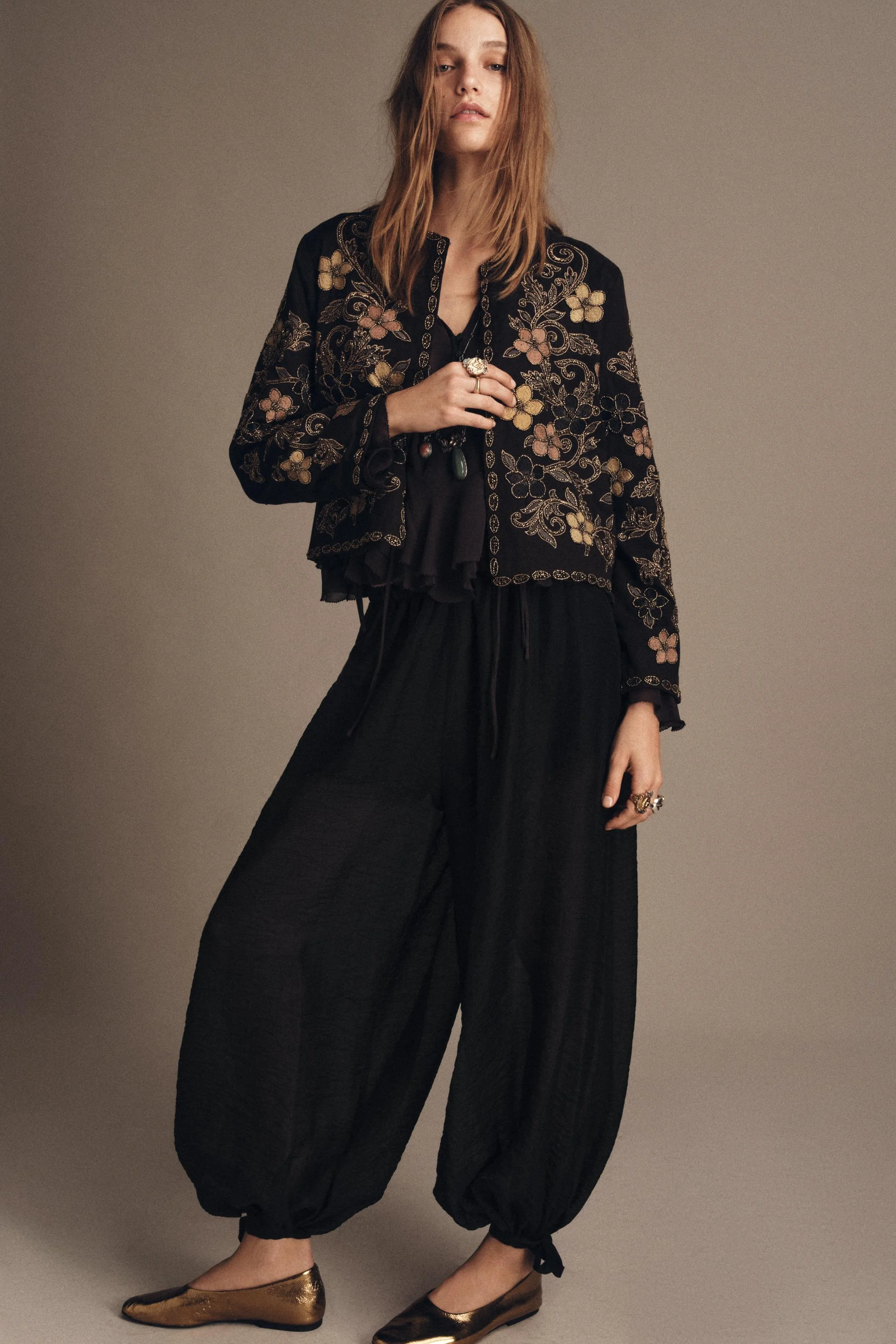 کت گلدوزی گلدار ZW COLLECTION