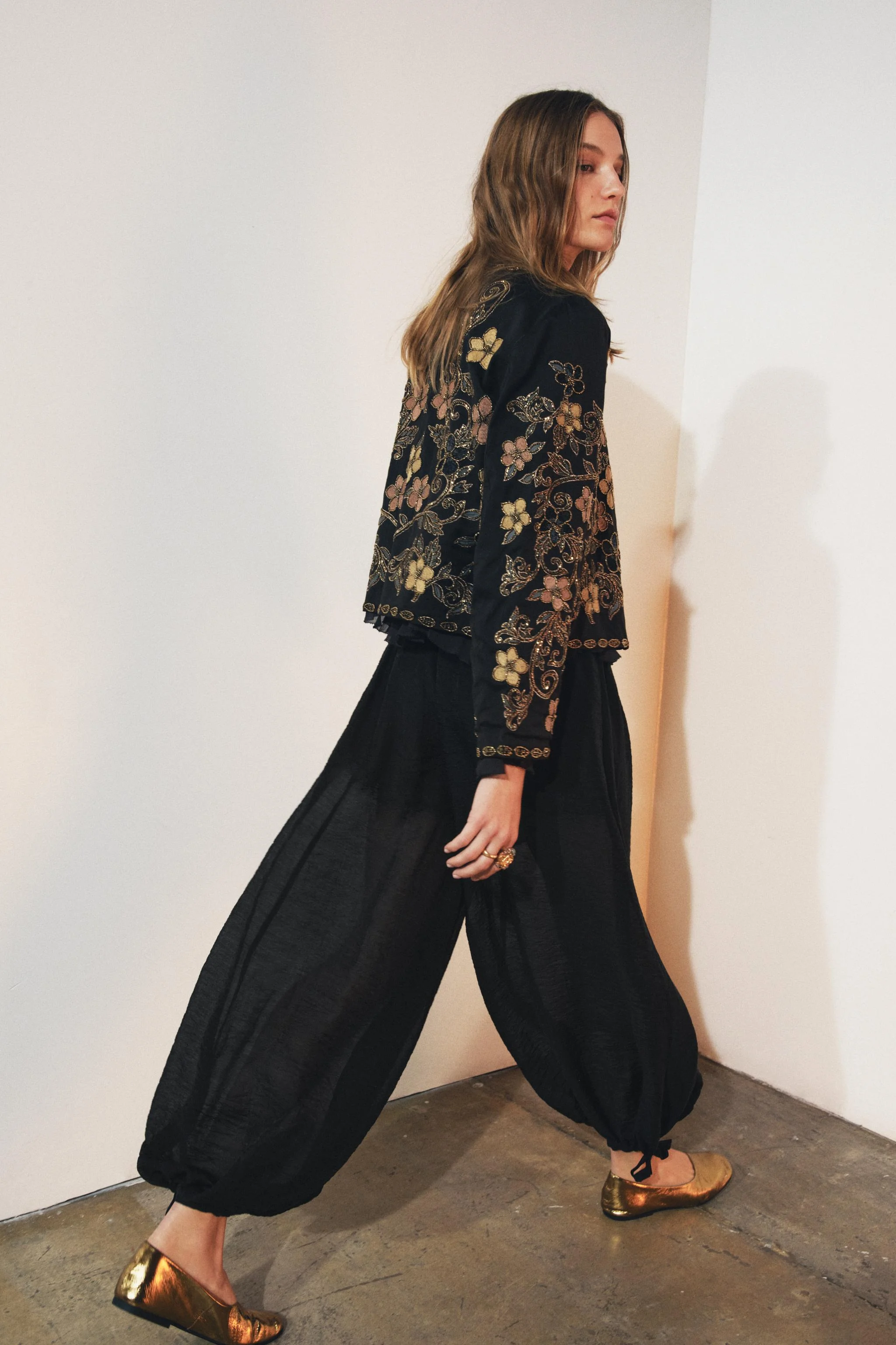 کت گلدوزی گلدار ZW COLLECTION