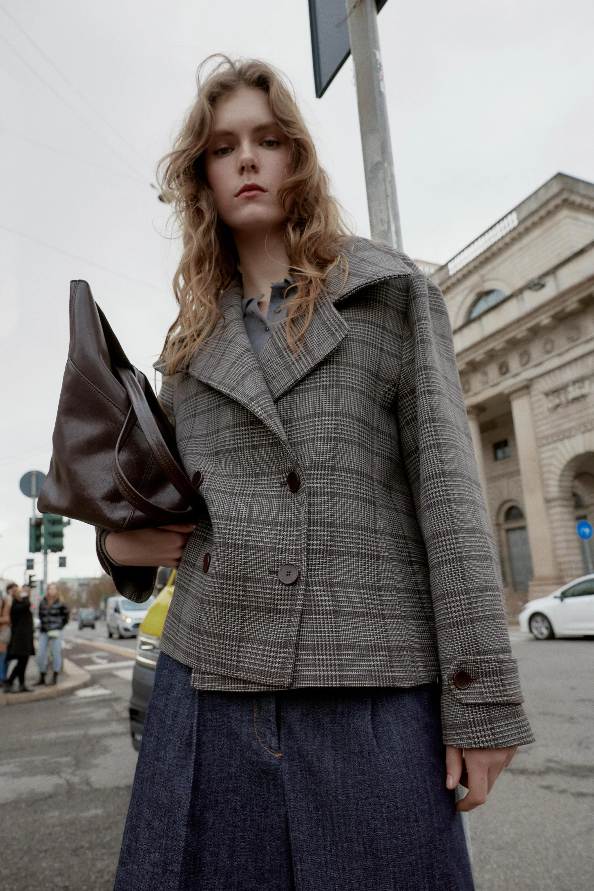 کت طرح‌دار دکمه‌دار دوبل