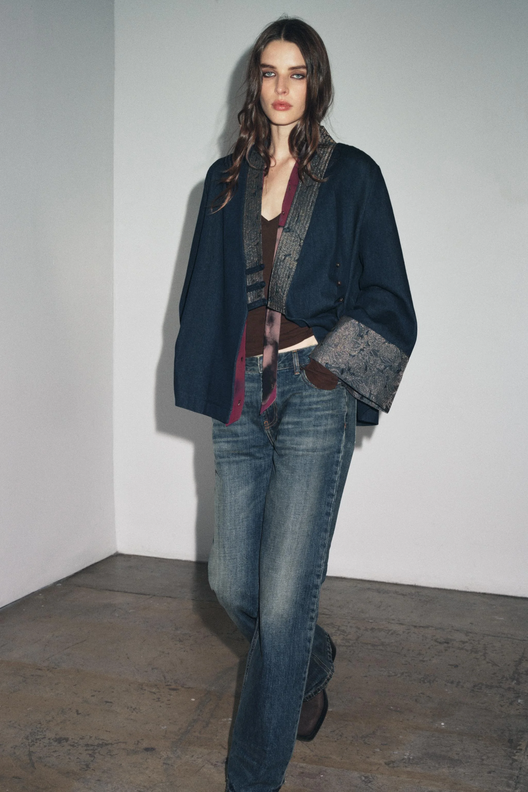 کیمونو با طرح جین ژاکارد