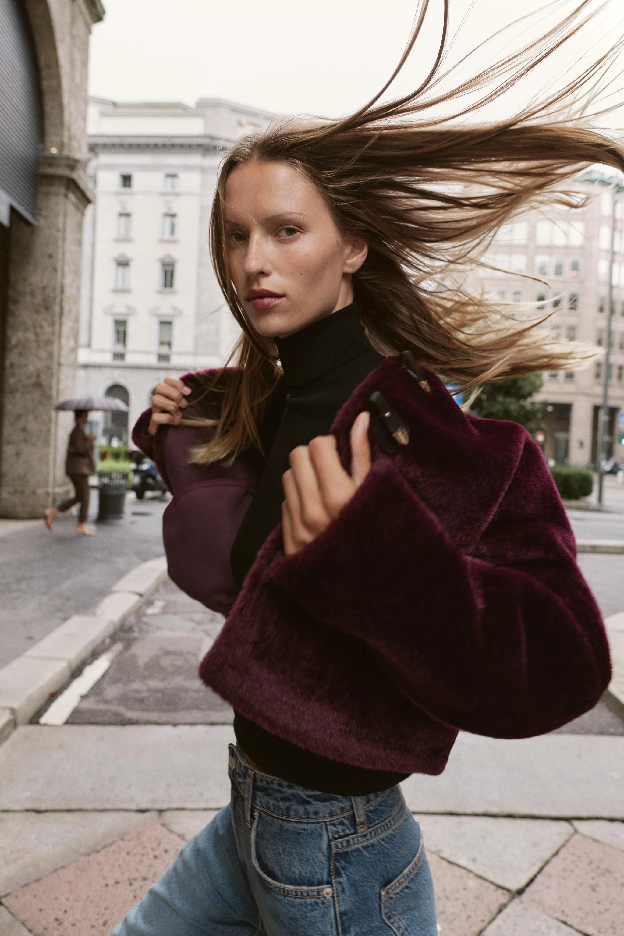 کت خز مصنوعی با بست های آتش نشانی