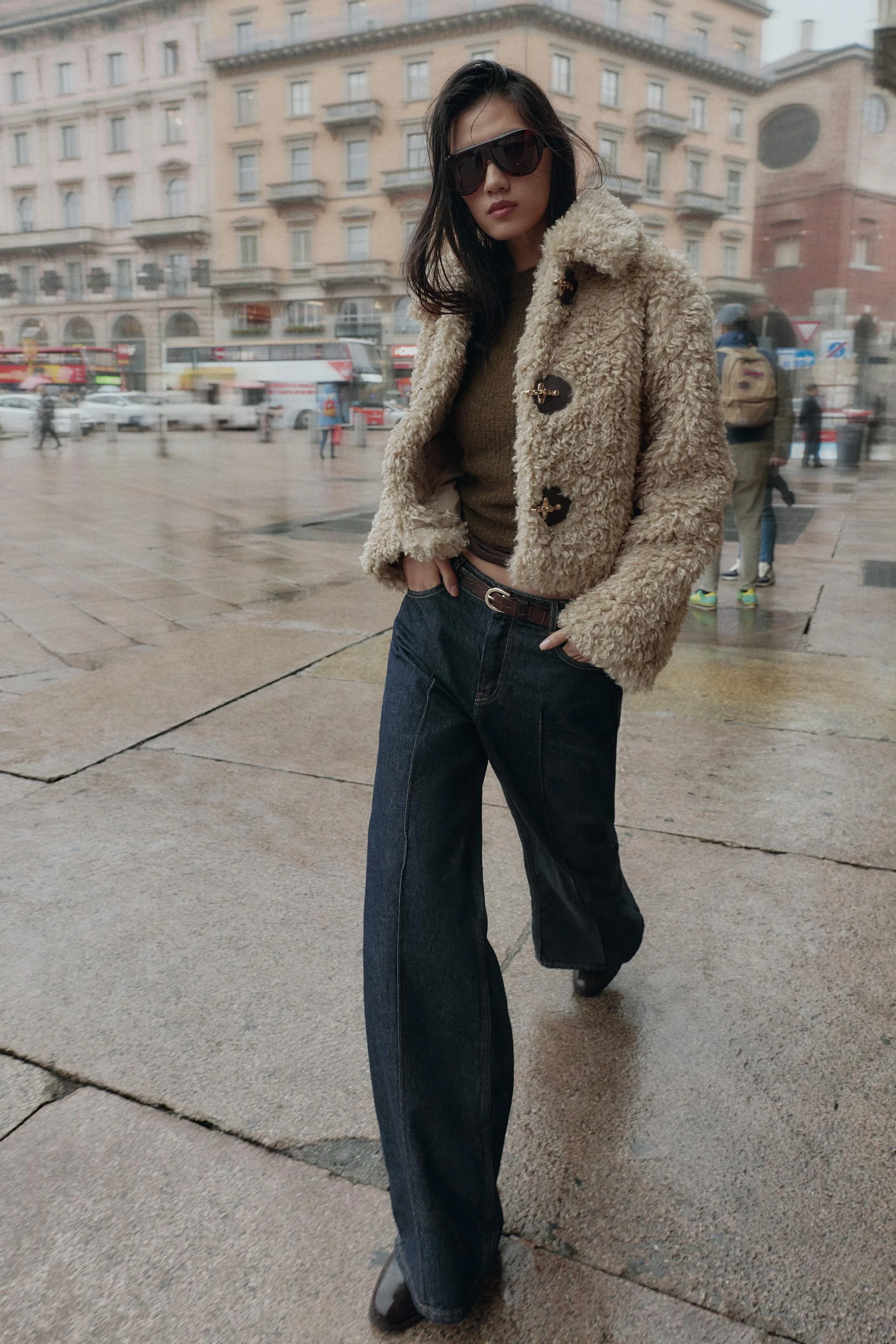 کت خز مصنوعی با قفل آتش نشانی